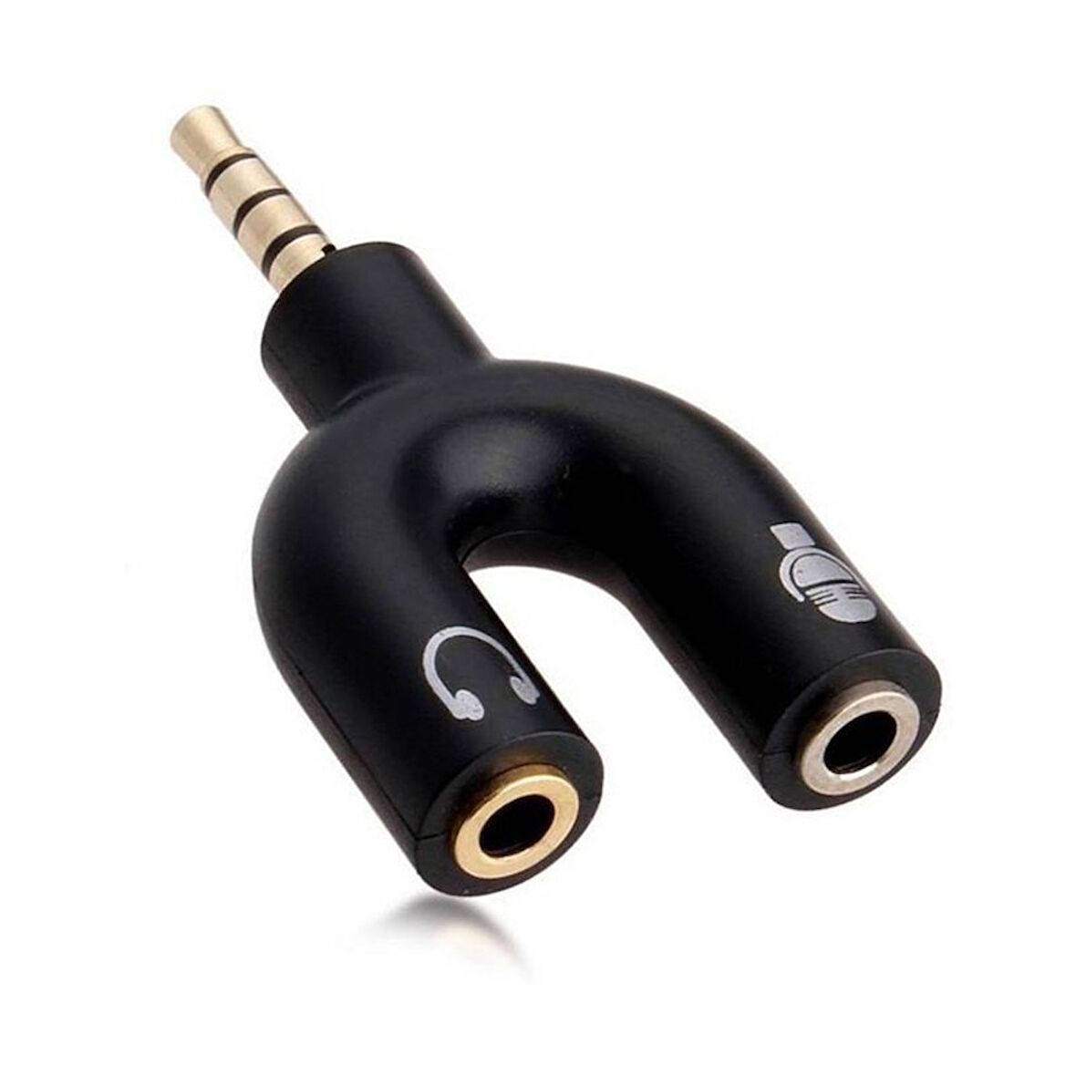 3.5 MM STEREO ERKEK KULAKLIK + HOPARLÖR DİŞİ ÇOKLAYICI JACK-Findit
