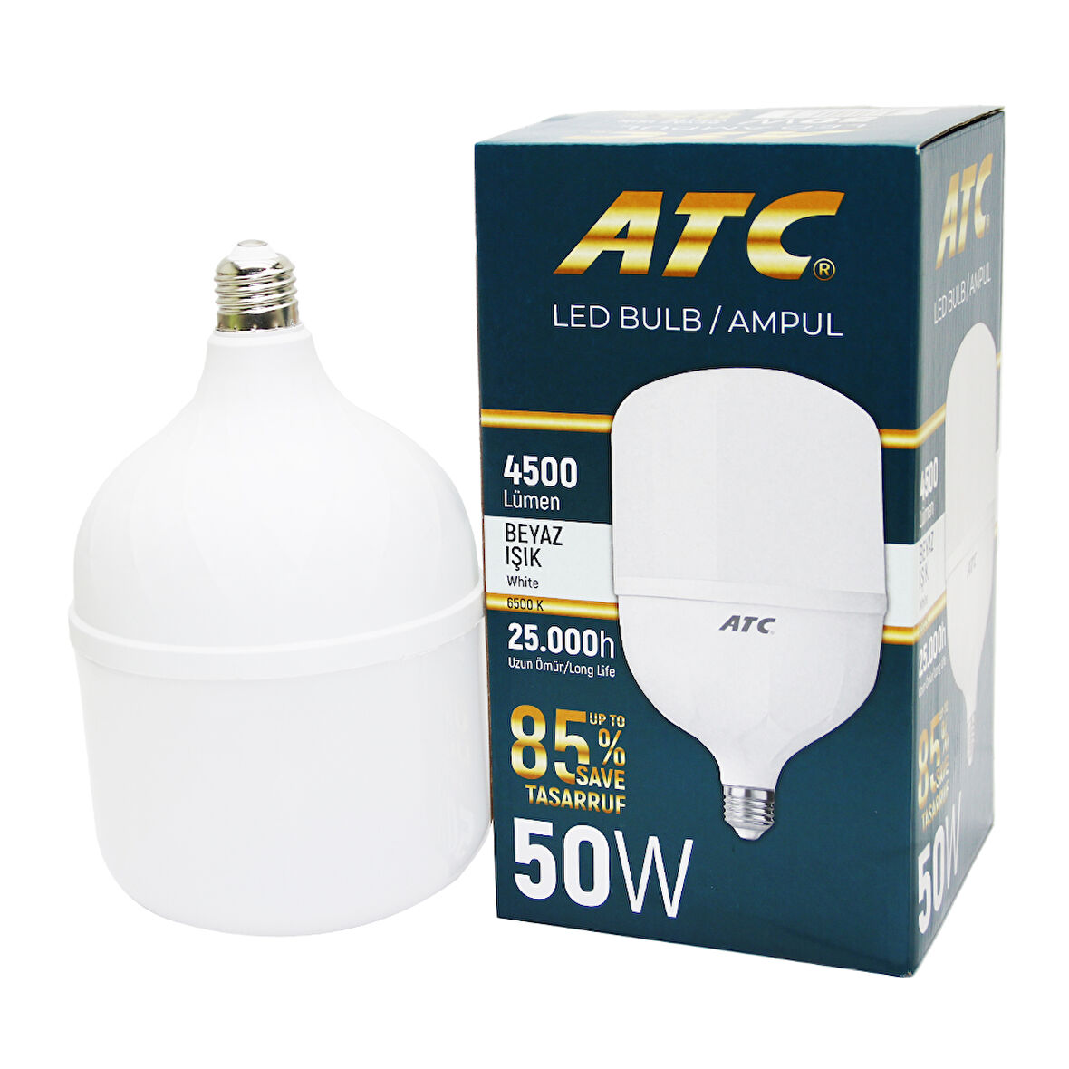 50W TORCH LED BULB AMPUL BEYAZ E27-Findit