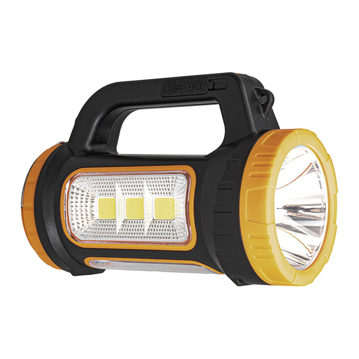 ÇOK FONKSİYONLU ŞARJLI IŞILDAK EL FENERİ 3W+15W-Findit