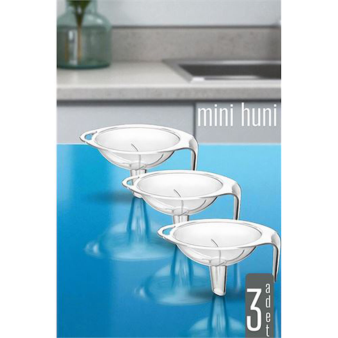 Huni - 3 lü Set Mini Huni - Mutfak Hunisi