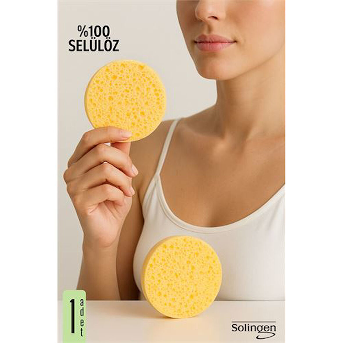  Makyaj Temizlik Pedi Cilt Temizlik Süngeri Doğal Selülöz 1 ADET