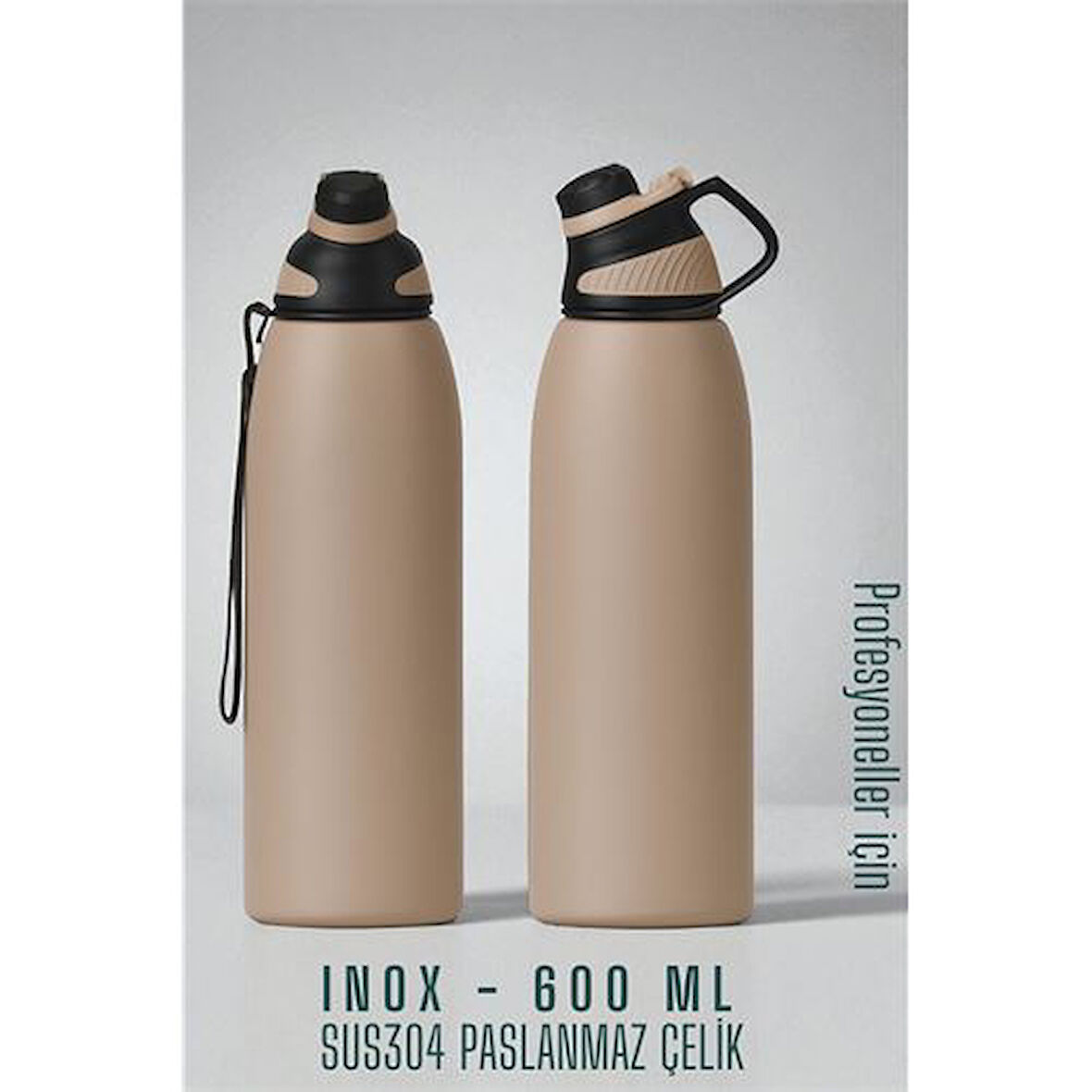 Inox Çelik Termos - 600 ml  SUS304 Çelik Termos Profesyonel PUDRA