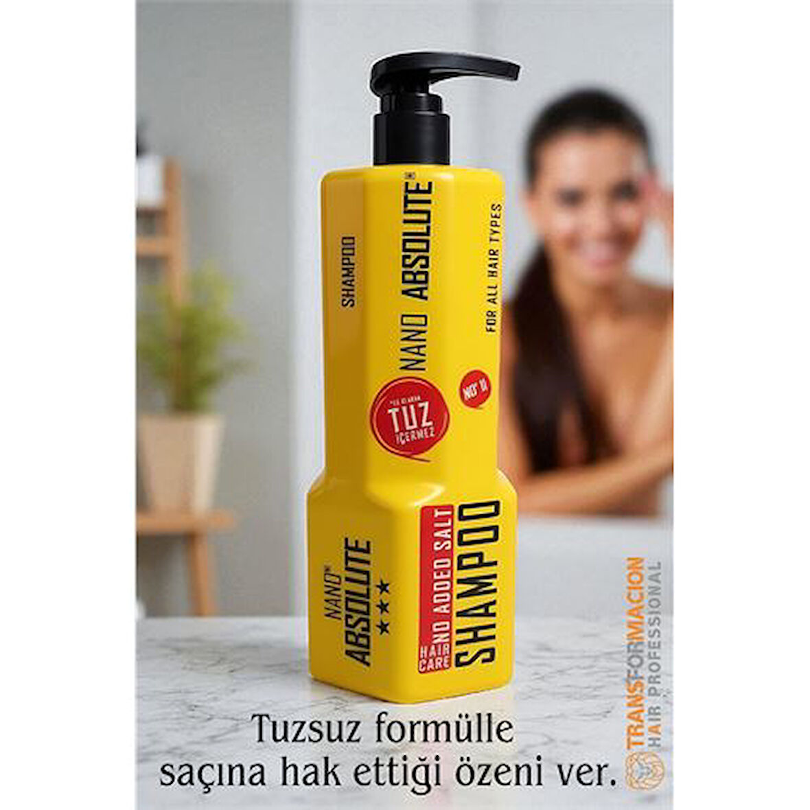 Profesyonel Nano Absolute Tuzsuz Şampuan – 1000 ml, Tüm Saç Tipleri