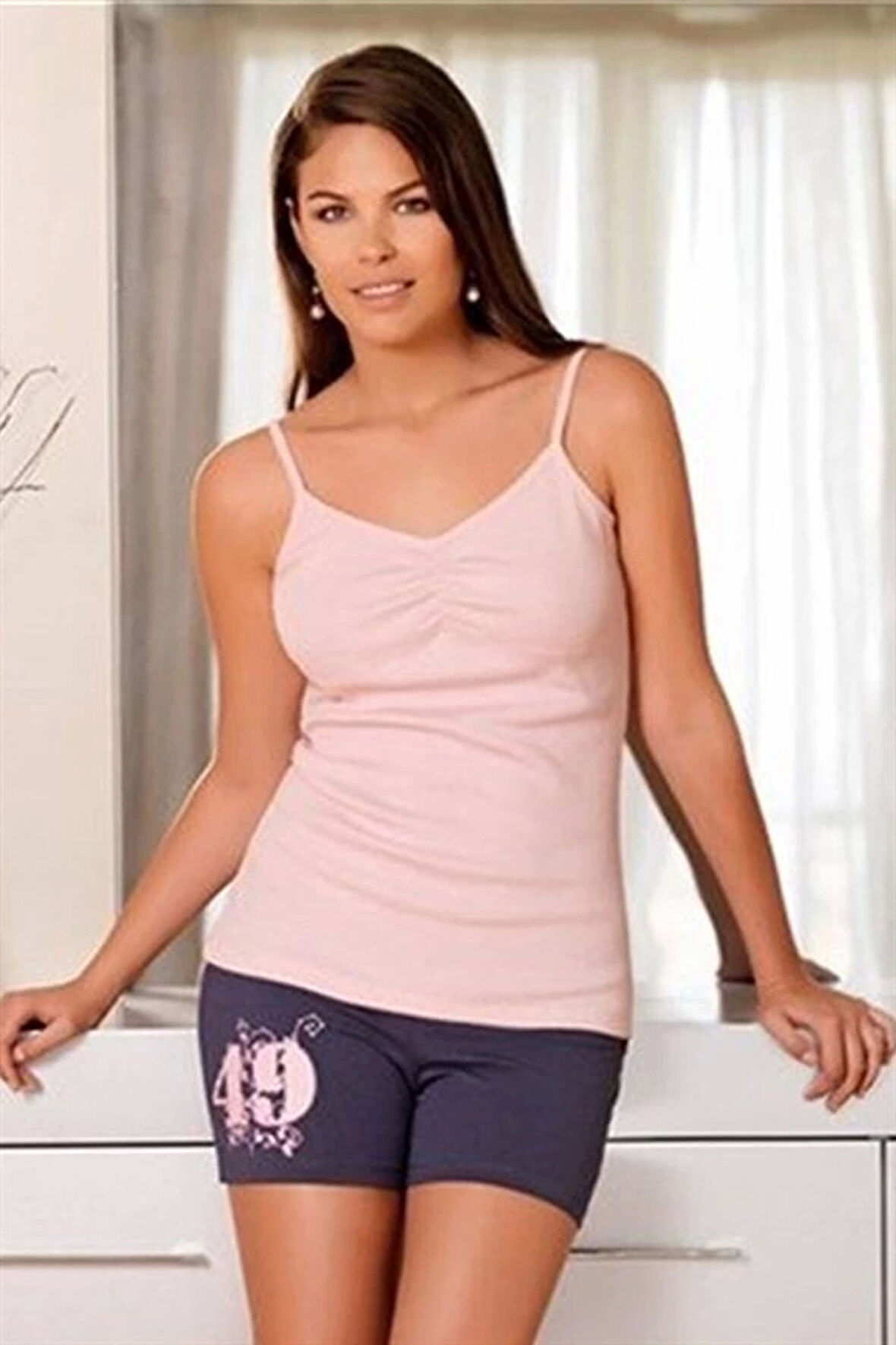 Baskılı Short Takım 2406