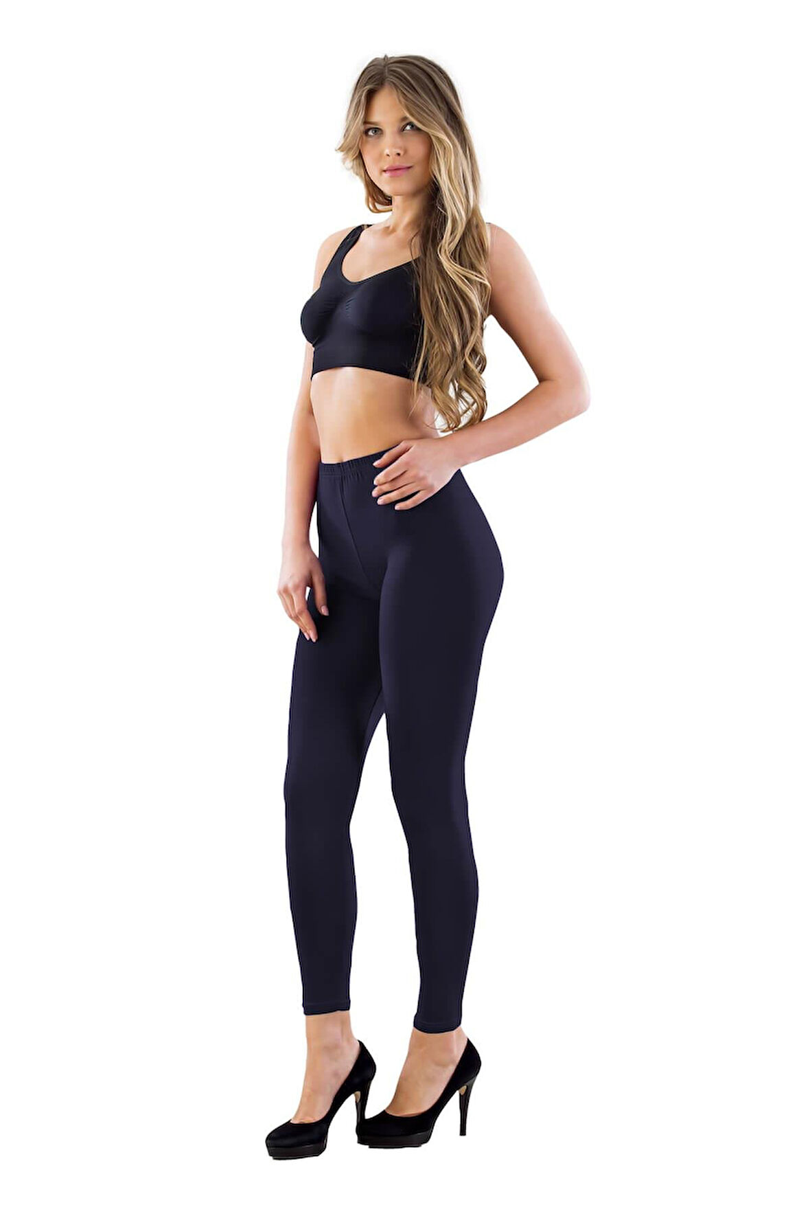 LACİVERT  7700 Likralı Uzun Battal Tayt