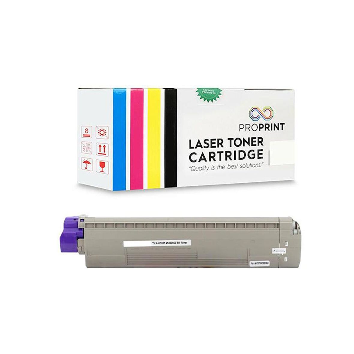 Proprint Oki MC853-45862852 Siyah Muadil Toner-MC853dnct