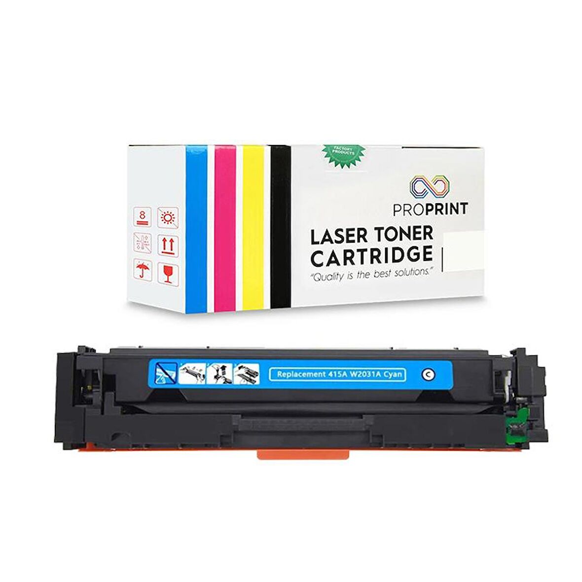 Proprint HP 415X-W2031X Mavi Muadil Toner Çipsiz-W1A78A-M479fdw