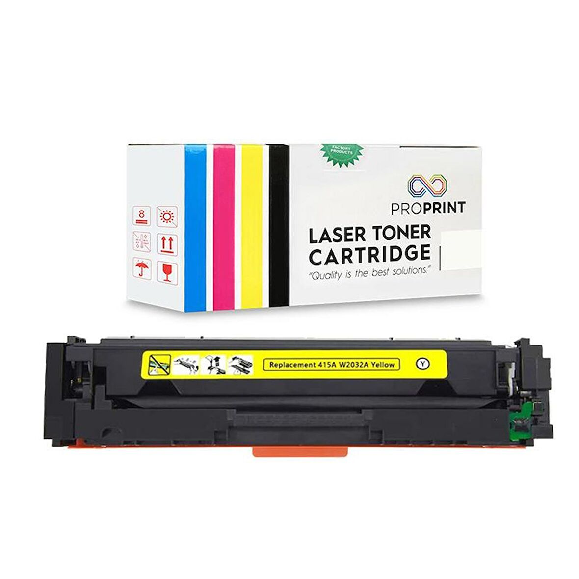 Proprint HP 415X-W2032X Sarı Muadil Toner Çipsiz-W1Y45A-W1A77A