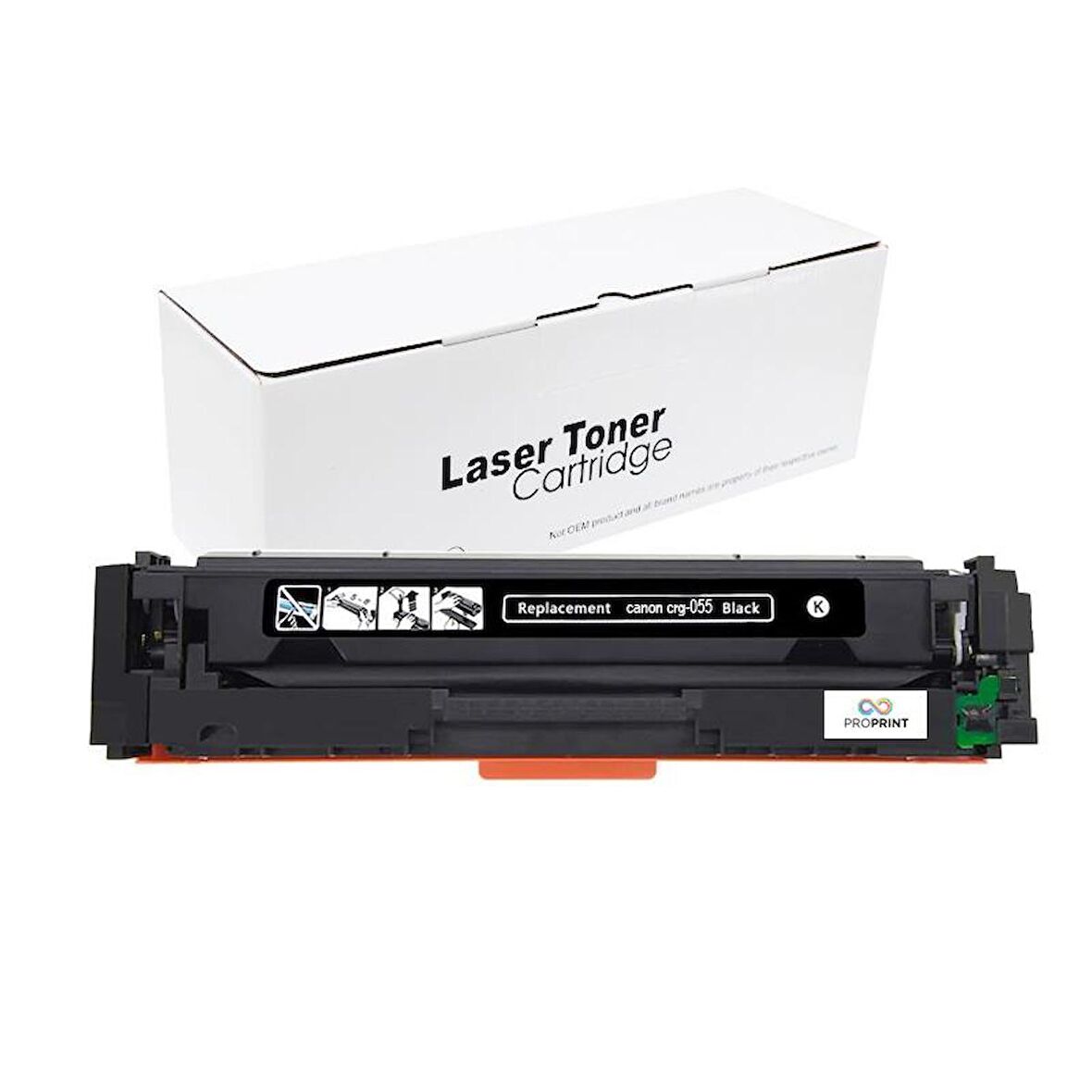 Canon CRG-055 Çipsiz Siyah Muadil Toner 2.300 Sayfa- LBP-663Cdw