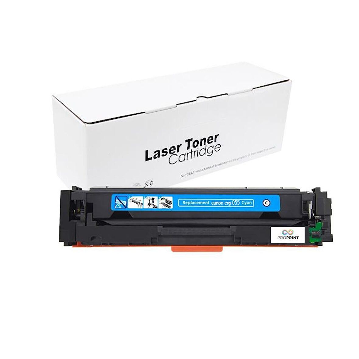 Canon CRG-055 Çipsiz Mavi Muadil Toner 2.100 Sayfa- LBP-664Cx