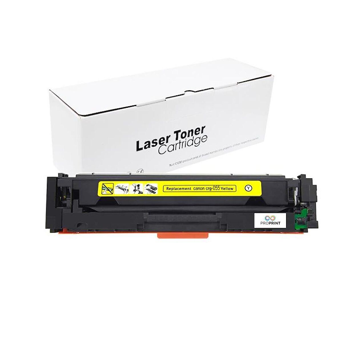 Canon CRG-055 Çipsiz Sarı Muadil Toner 2.100 Sayfa- LBP-662Cdw 