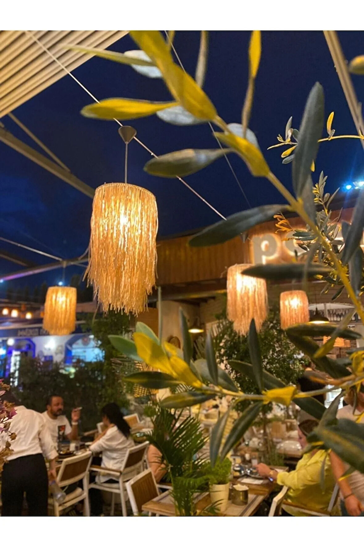 Rodos Rafya Hasır Tasarım Bohem Avize