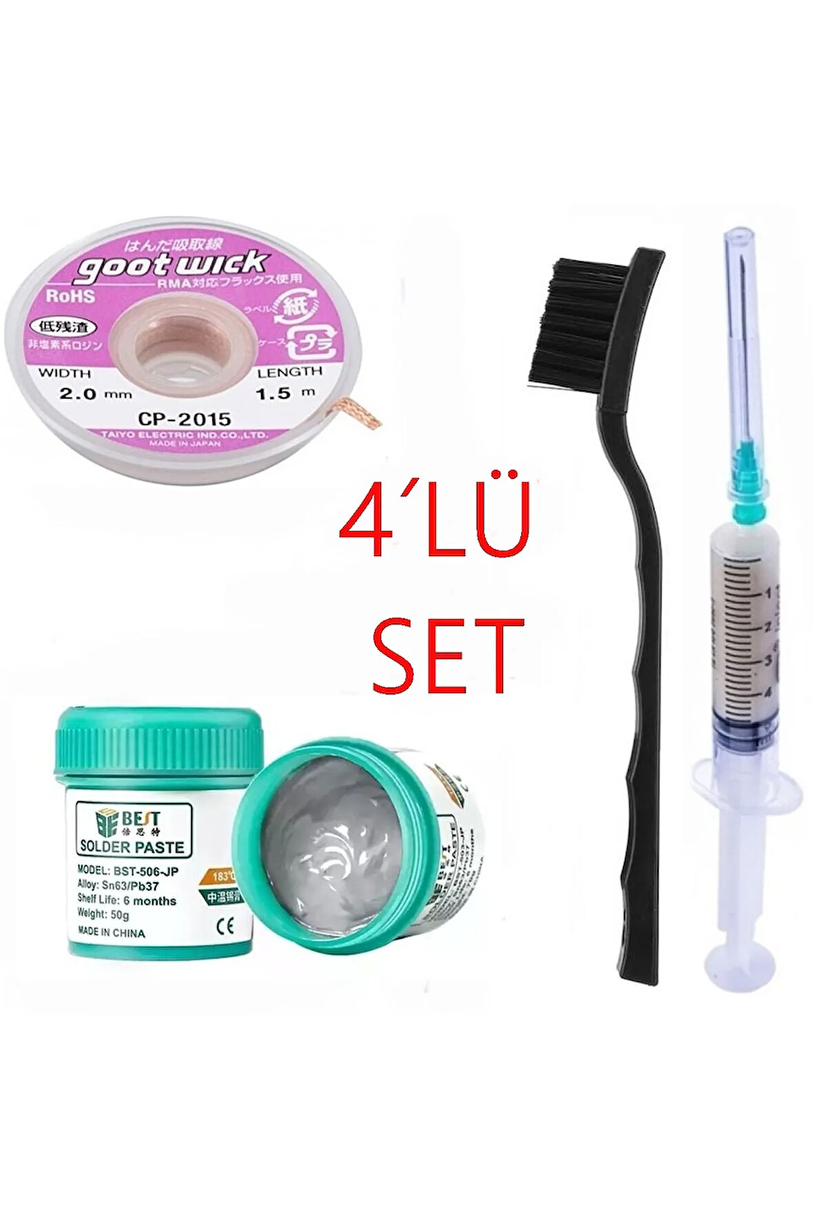 Krem Lehim Best Solder Paste 183°C SN63/PB37 42G Flux Lehim Toplama CP-2015 Lehim Emme Teli 2,0 mm  XXL03