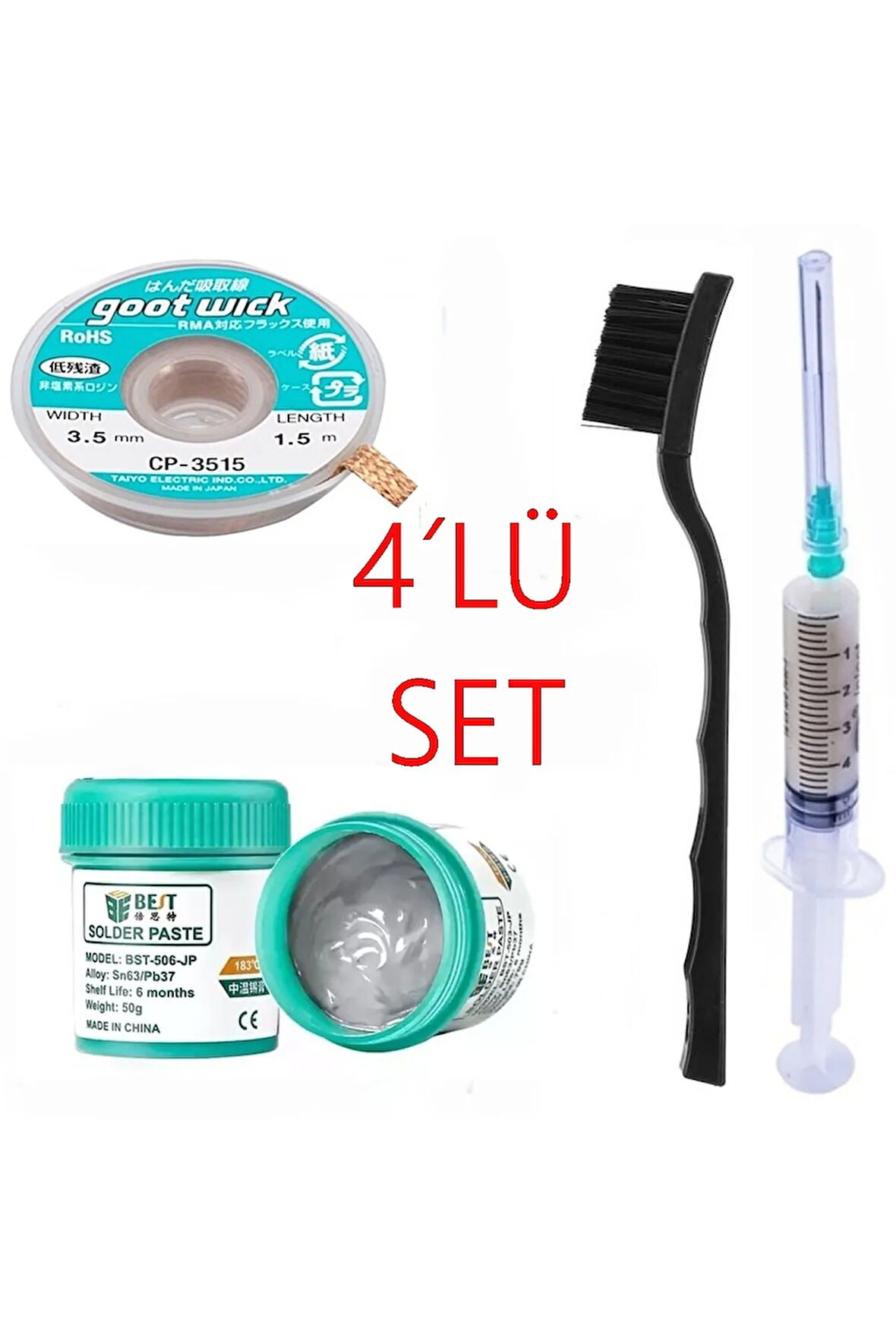 Best Krem Lehim Solder Paste 183°c Sn63/pb37 50g Flux Lehim Toplama Cp-3515 Lehim Emme Teli 3,5 Mm  XXL12