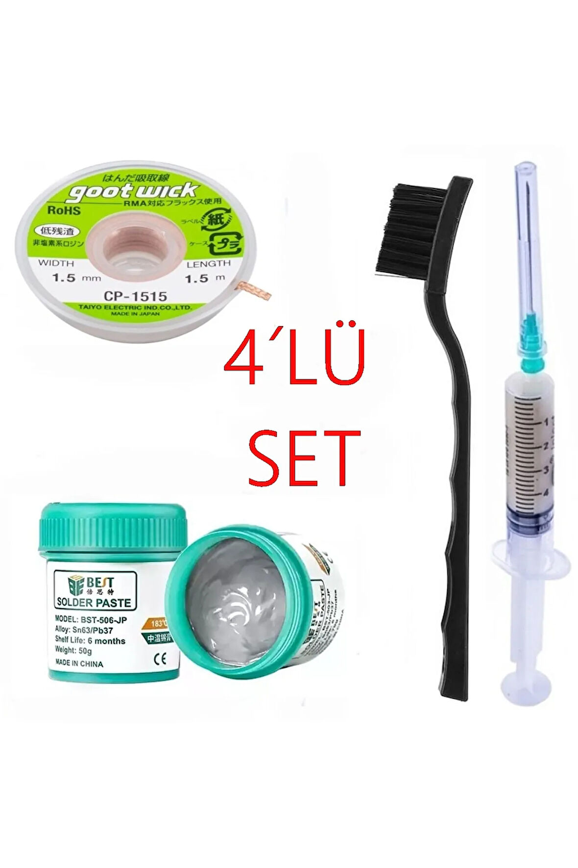BEST Krem Lehim Solder Paste 183°C SN63/PB37 50G Flux Lehim Toplama CP-1515 Lehim Emme Teli 1,5 mm  XXL01