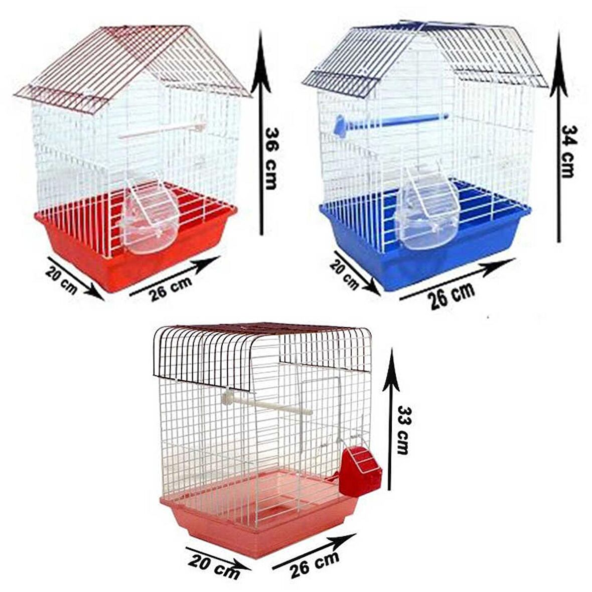 Minik Kafes Tek Kapılı Tek Yemlikli Yerli Kampanya Kafesi Küçük