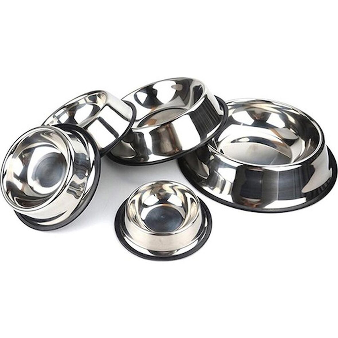 Kedi ve Köpek Çelik Mama Ve Su Kabı Metal 12 Cm