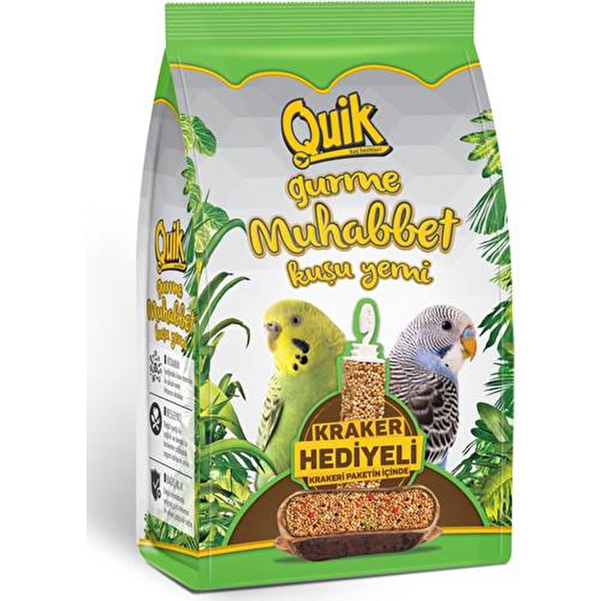 Quik Sade 500 Gr Muhabbet Kuşu Yemi + Kraker Hediye 