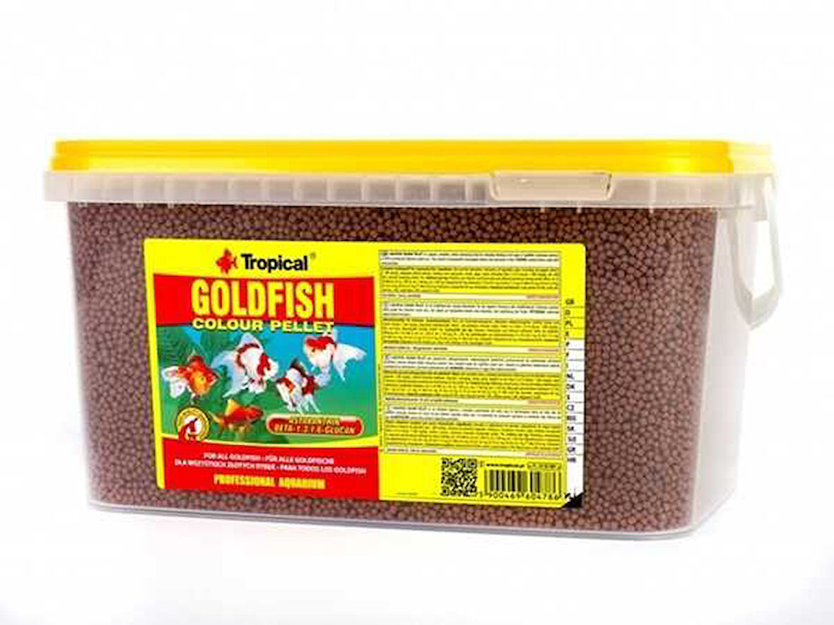 Tropical Goldfish Colour Pellet Size S 100 Gram Açık 