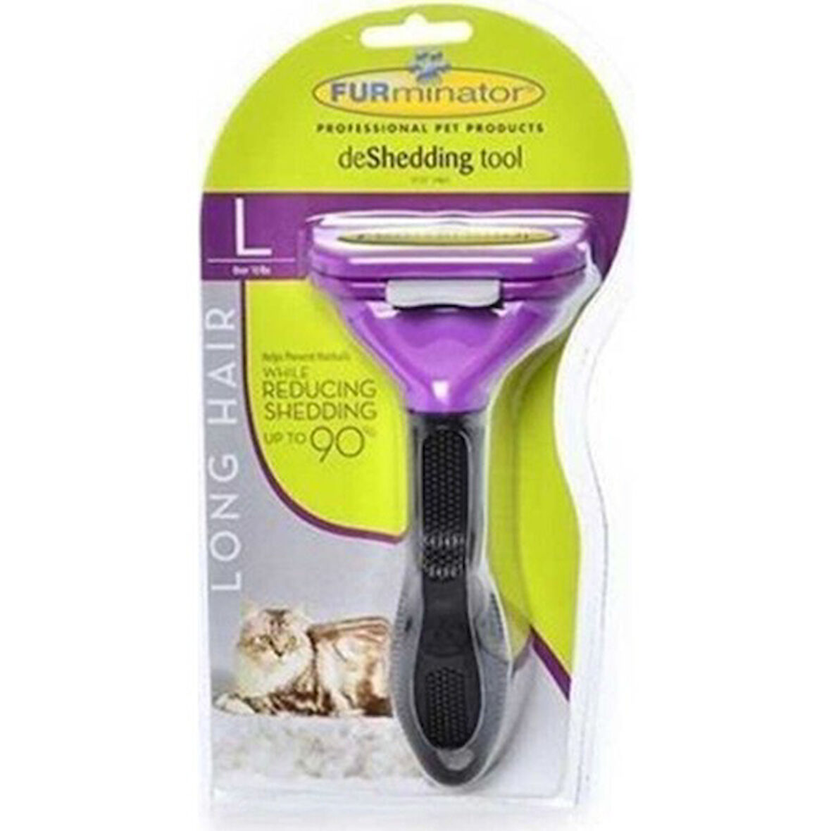 Furminator Uzun Kısa Tüylü Kedi İçin Tüy Toplayıcı Tarak Large