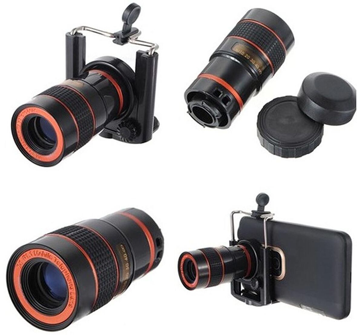 8X18 Zoom Teleskop Telefon Kamera Lensi Mini El Dürbünü