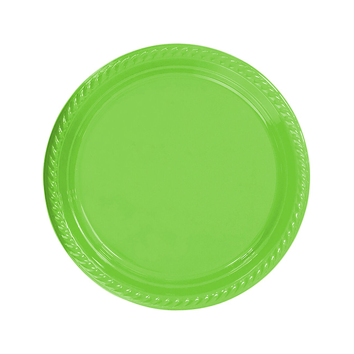 Tabak Plastik 22 Cm (25 Adet)  Yeşil