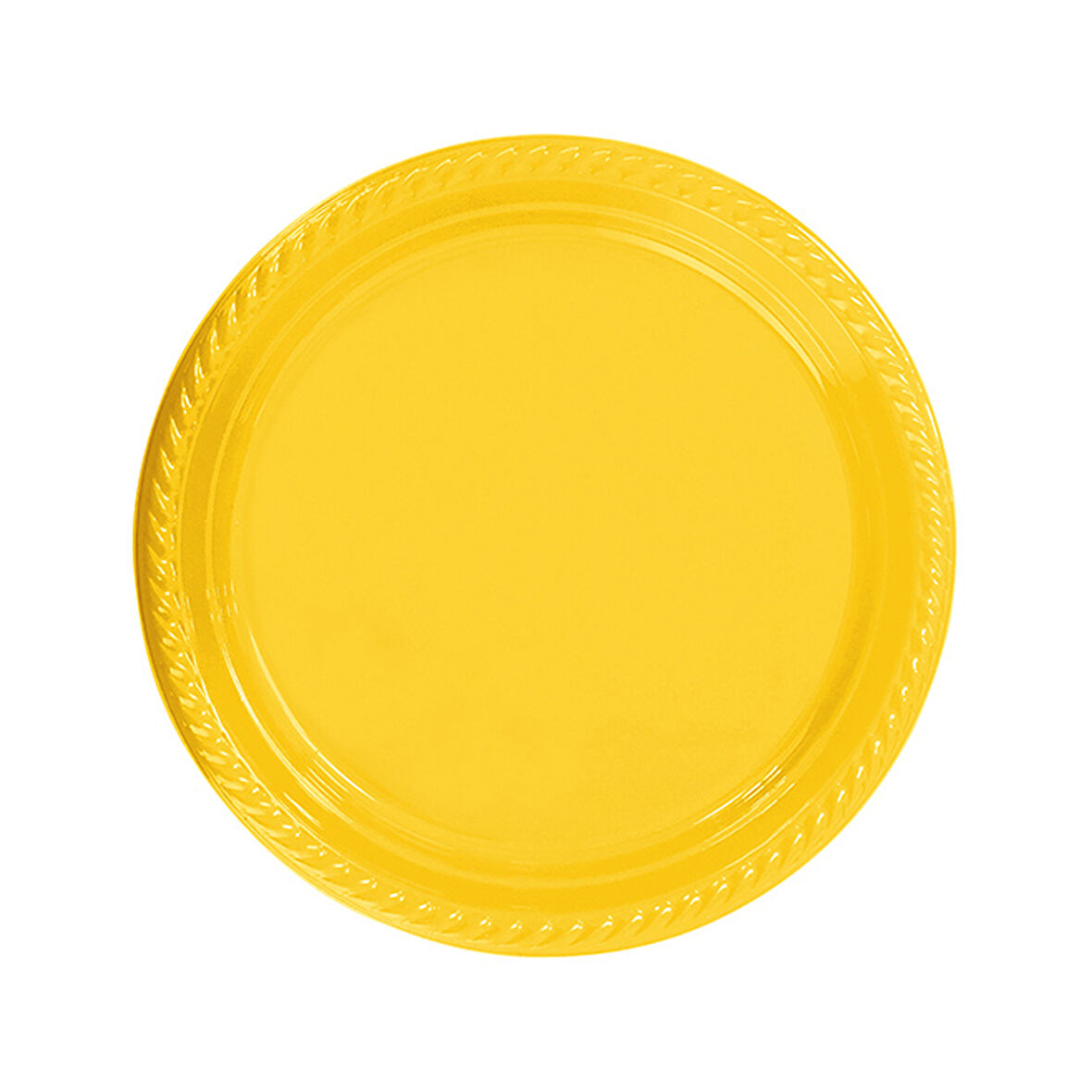 Tabak Plastik 22 Cm (25 Adet)  Sarı
