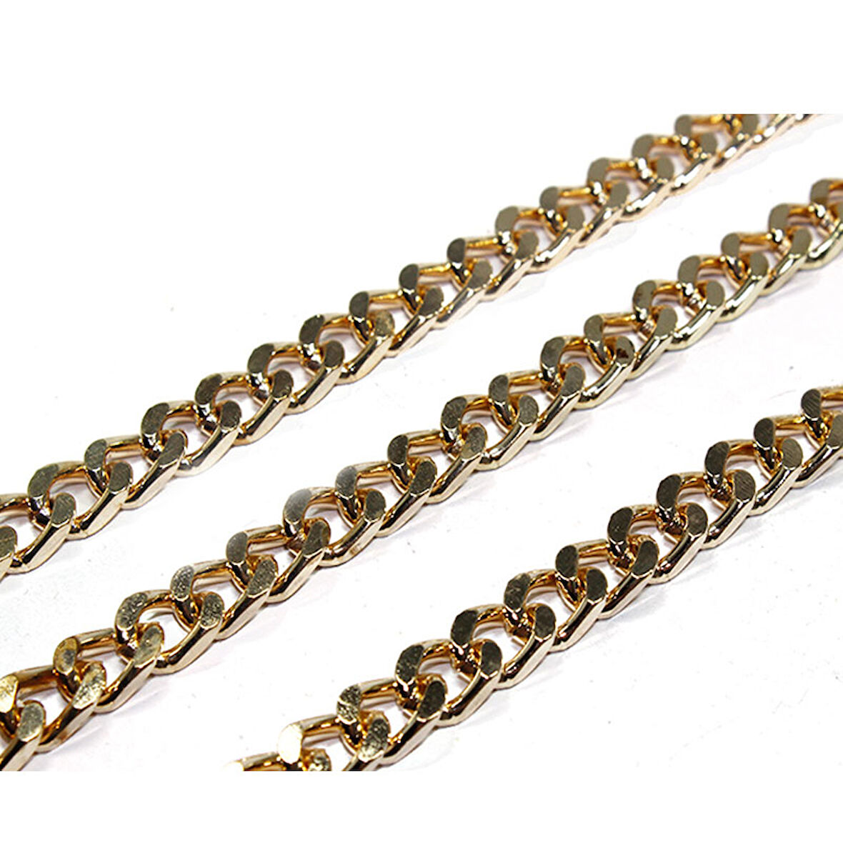 Metal Çanta ve Takı Zinciri 10 MM (1 Metre)  Altın