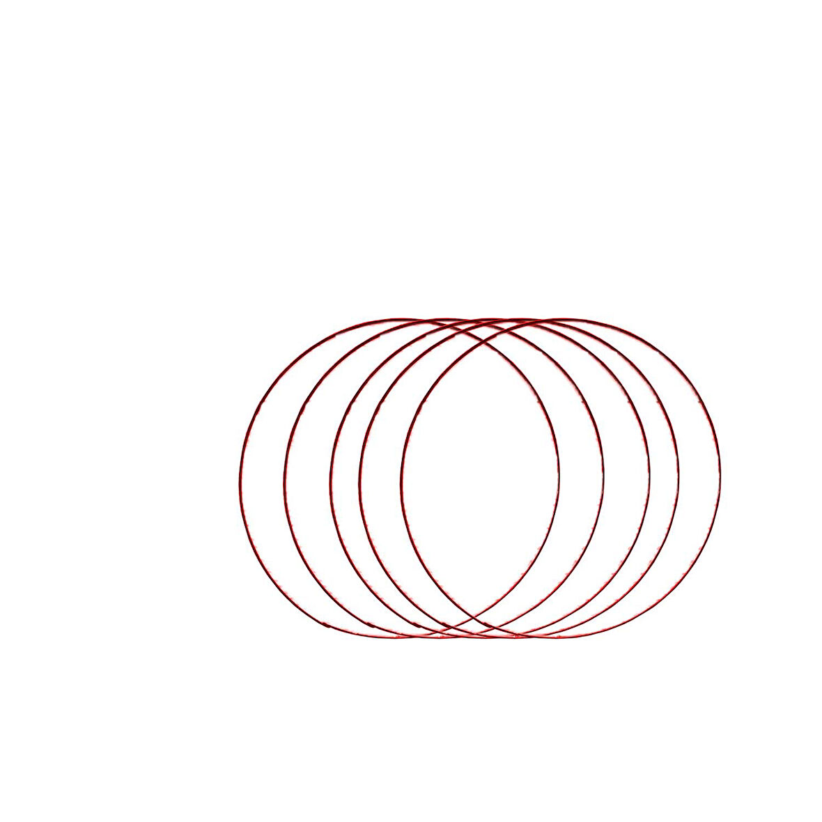 Tel Taç Çemberi 3 MM 18 CM (12 Adet)  Kırmızı