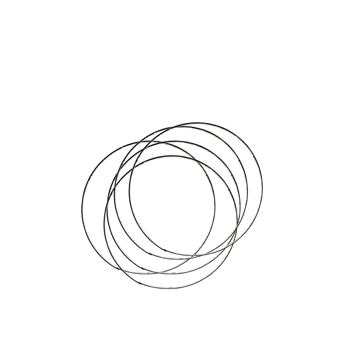 Tel Taç Çemberi 3 MM 18 CM (12 Adet)  Siyah