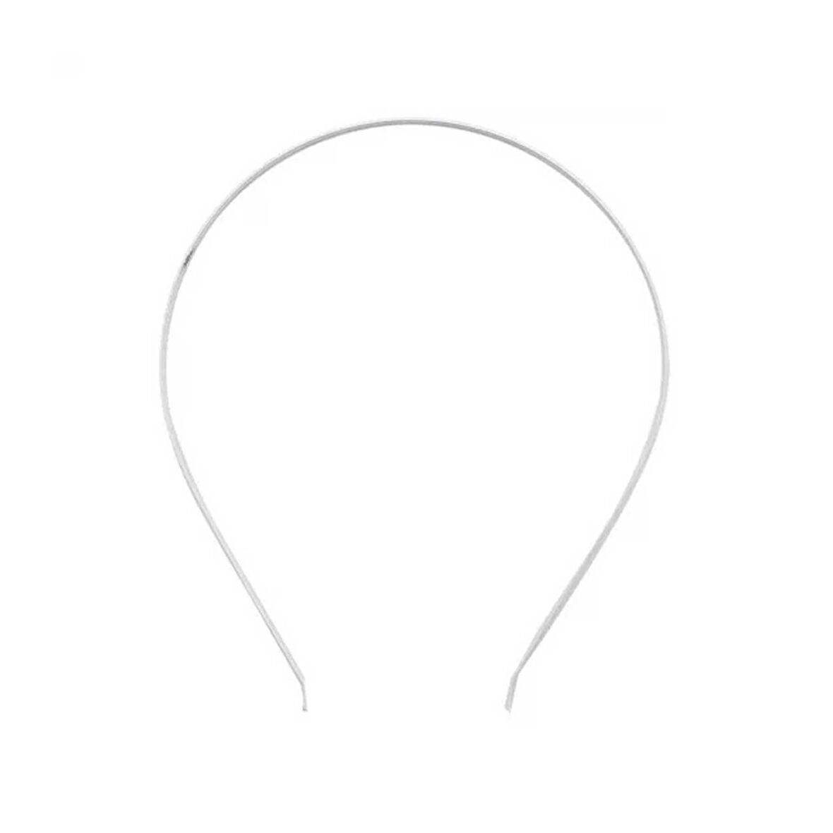 Süslenmemiş Tel Taç Metal 3 MM (12 Adet)  Beyaz