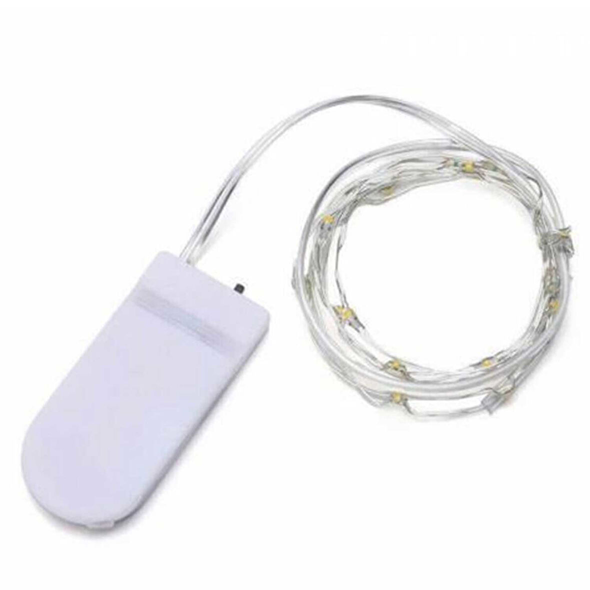 Peri Led Işık|ince Pil Yataklı  Gün Işığı Tel Şerit Led Kendinden Pilli (1,5 Metre)