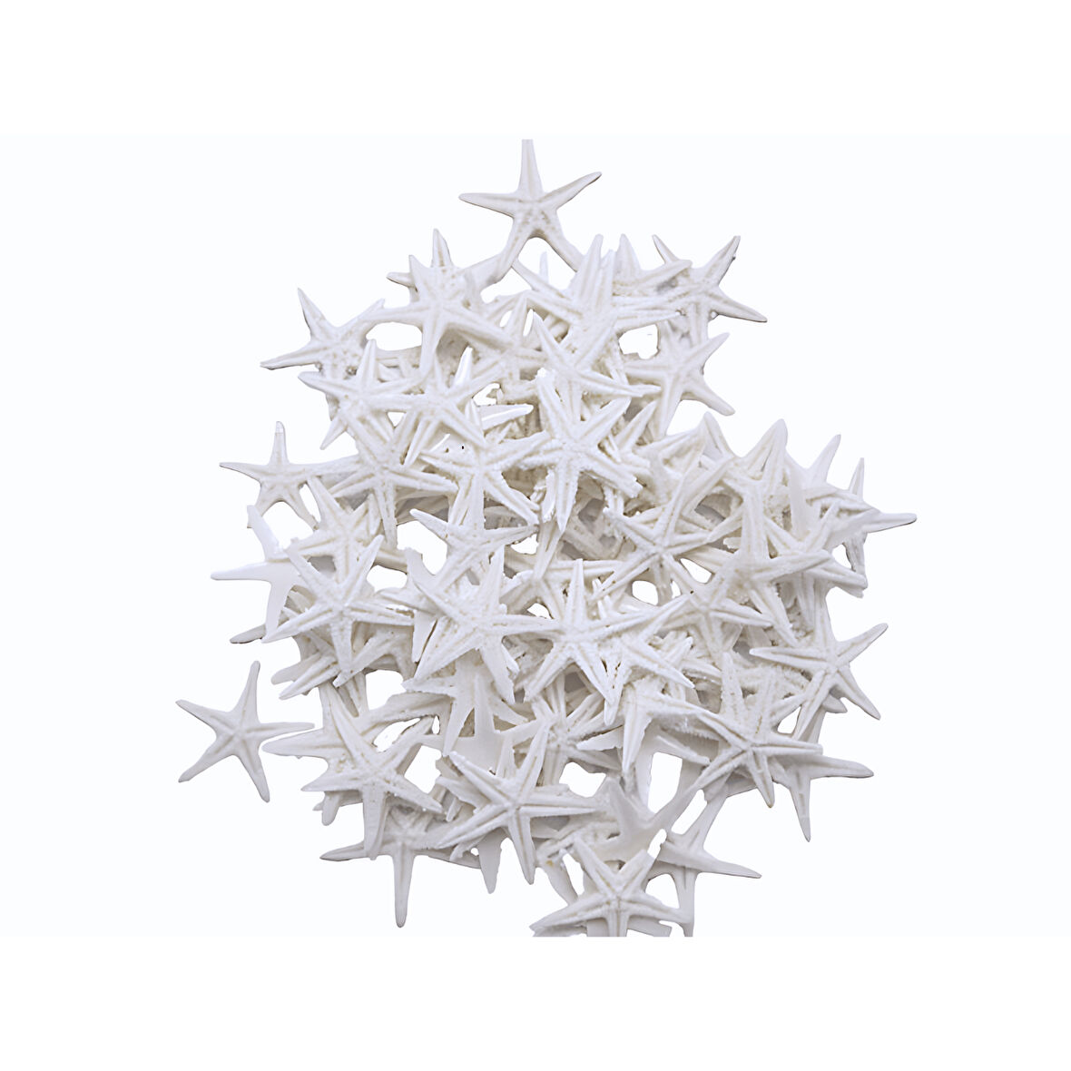 Polyester Deniz Yıldızı Minik Boy  0.5 CM- 1.5 CM (100 Adet)  Beyaz