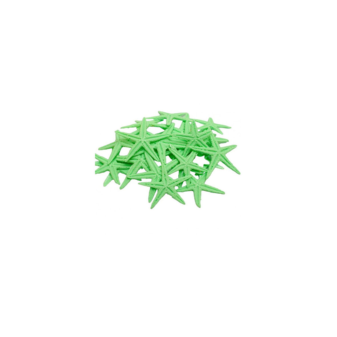 Polyester Deniz Yıldızı Minik Boy  0.5 CM- 1.5 CM (100 Adet)  Yeşil
