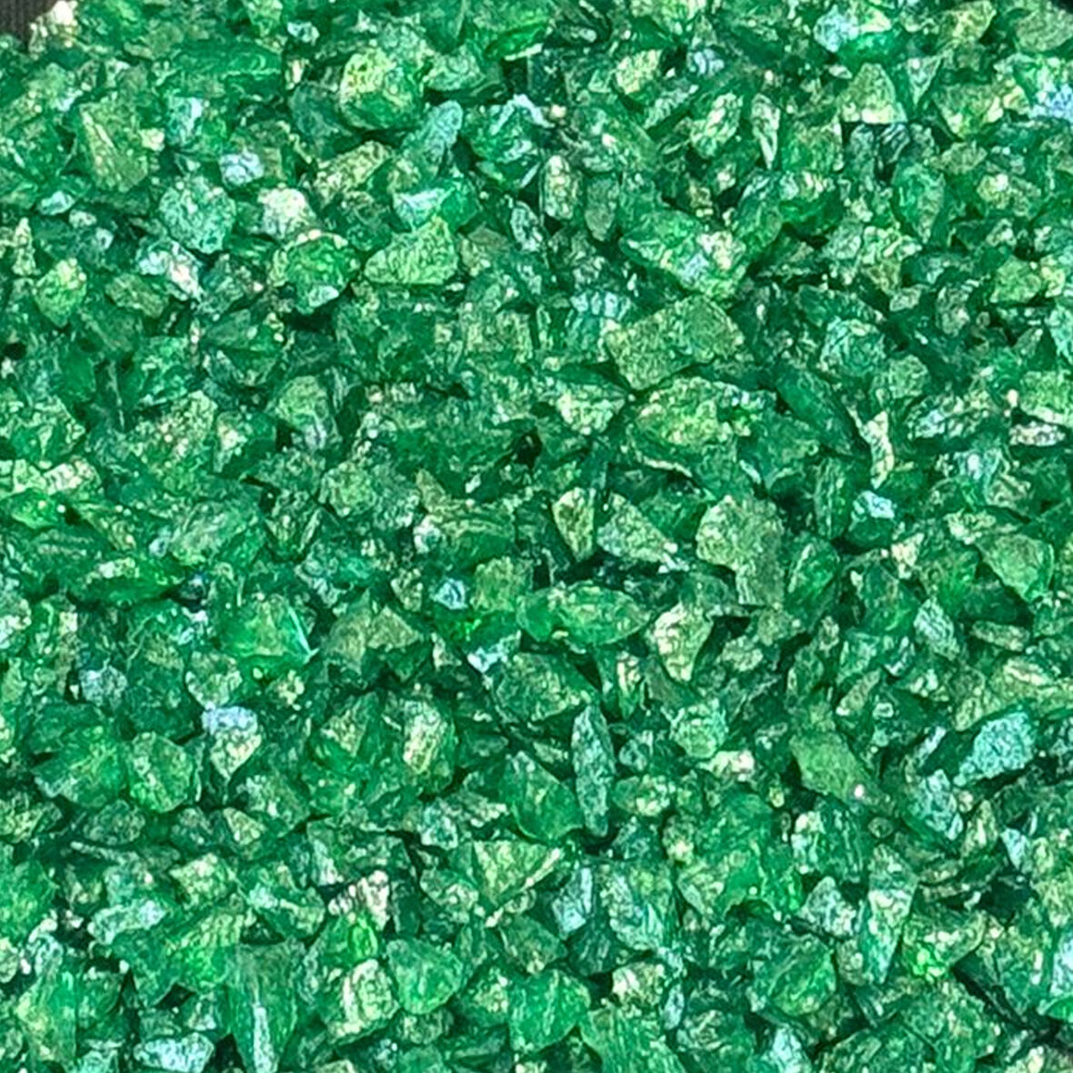 Epoksi Mum Dekoratif 2-4 MM Arlığında Gerçek Cam Kırığı (1 KG)  Yeşil