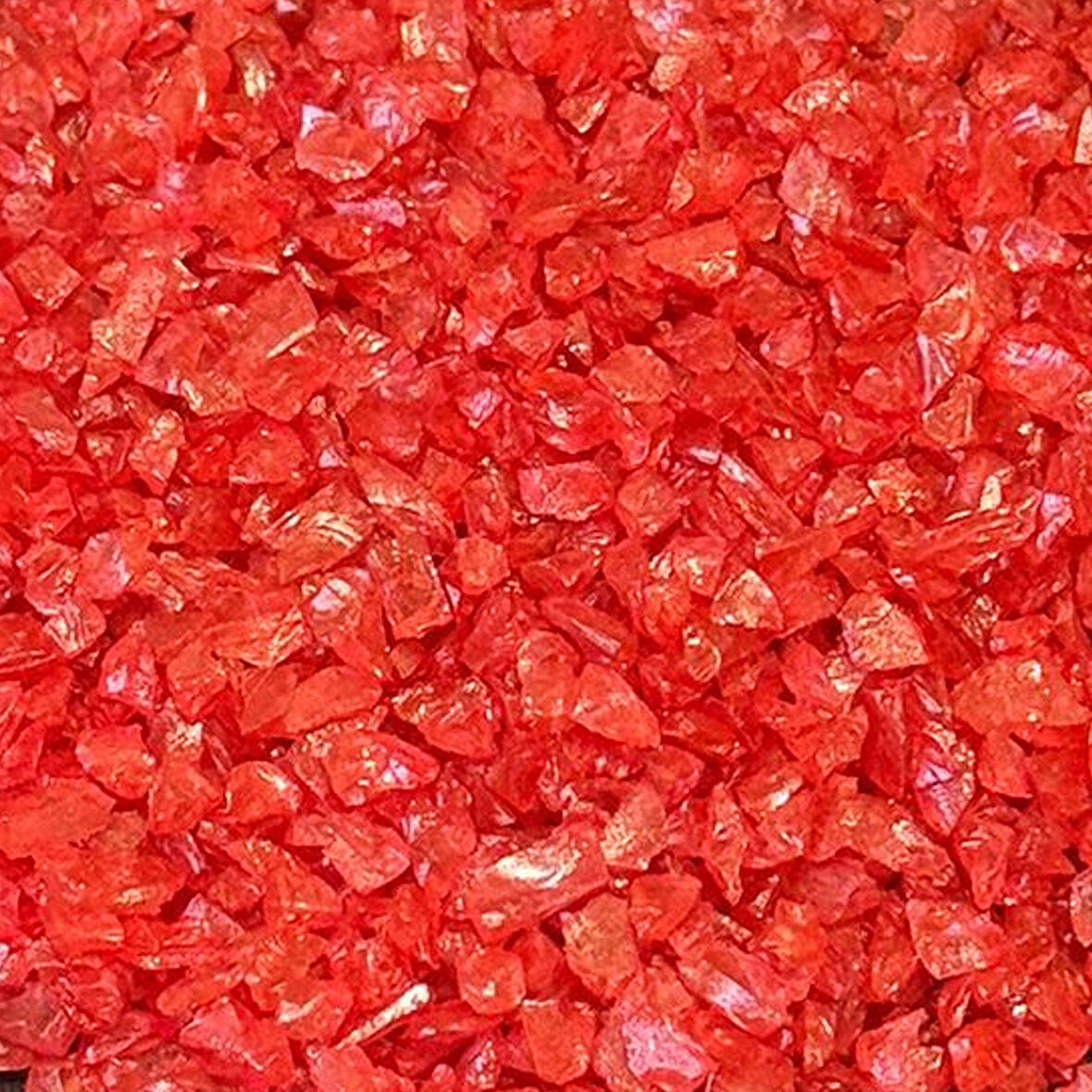 Epoksi Mum Dekoratif 2-4 MM Arlığında Gerçek Cam Kırığı (1 KG)  Kırmızı Bakır