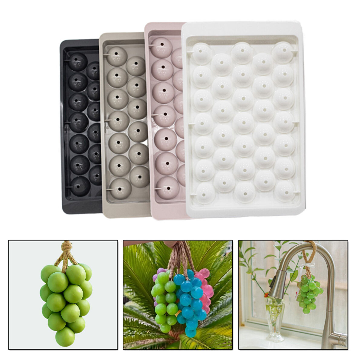 Salkım Üzüm Sabun Kalıbı 33 Lü