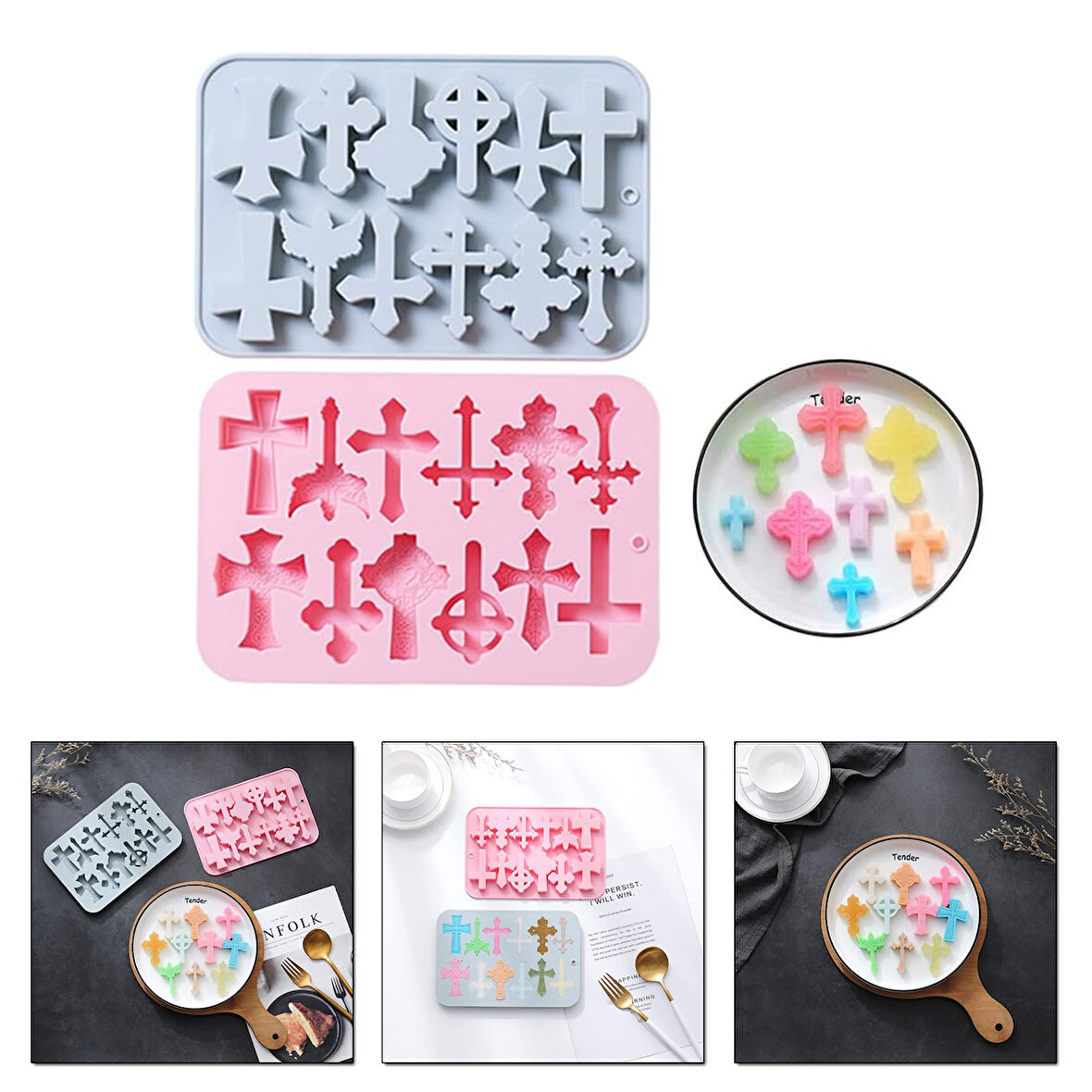 Silikon Hac Şekilleri Çikolata Ve Jelibon Kalıbı 12 Li