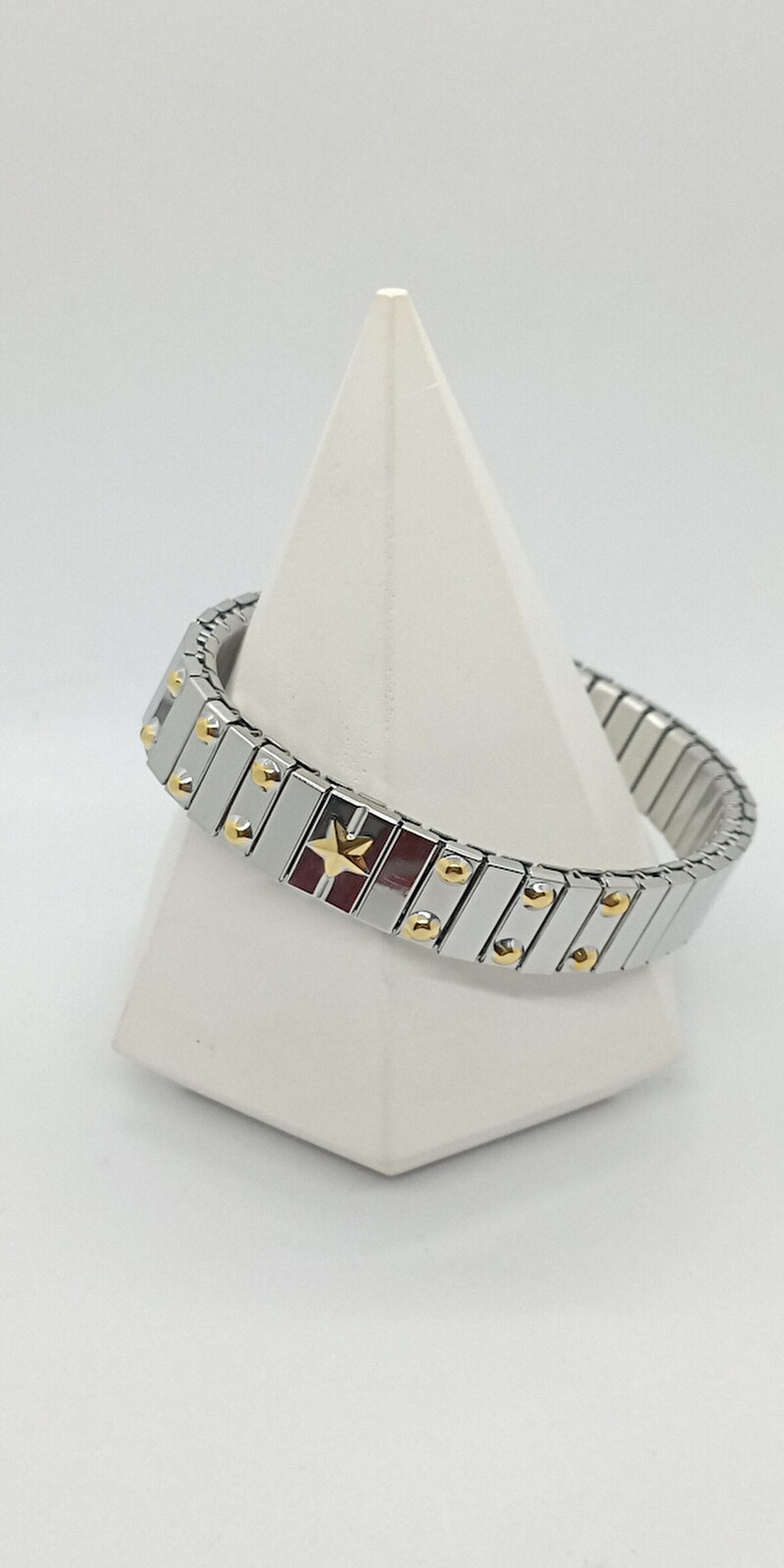 Silver Renk Gold Yıldız Figür Esnek Bileklik