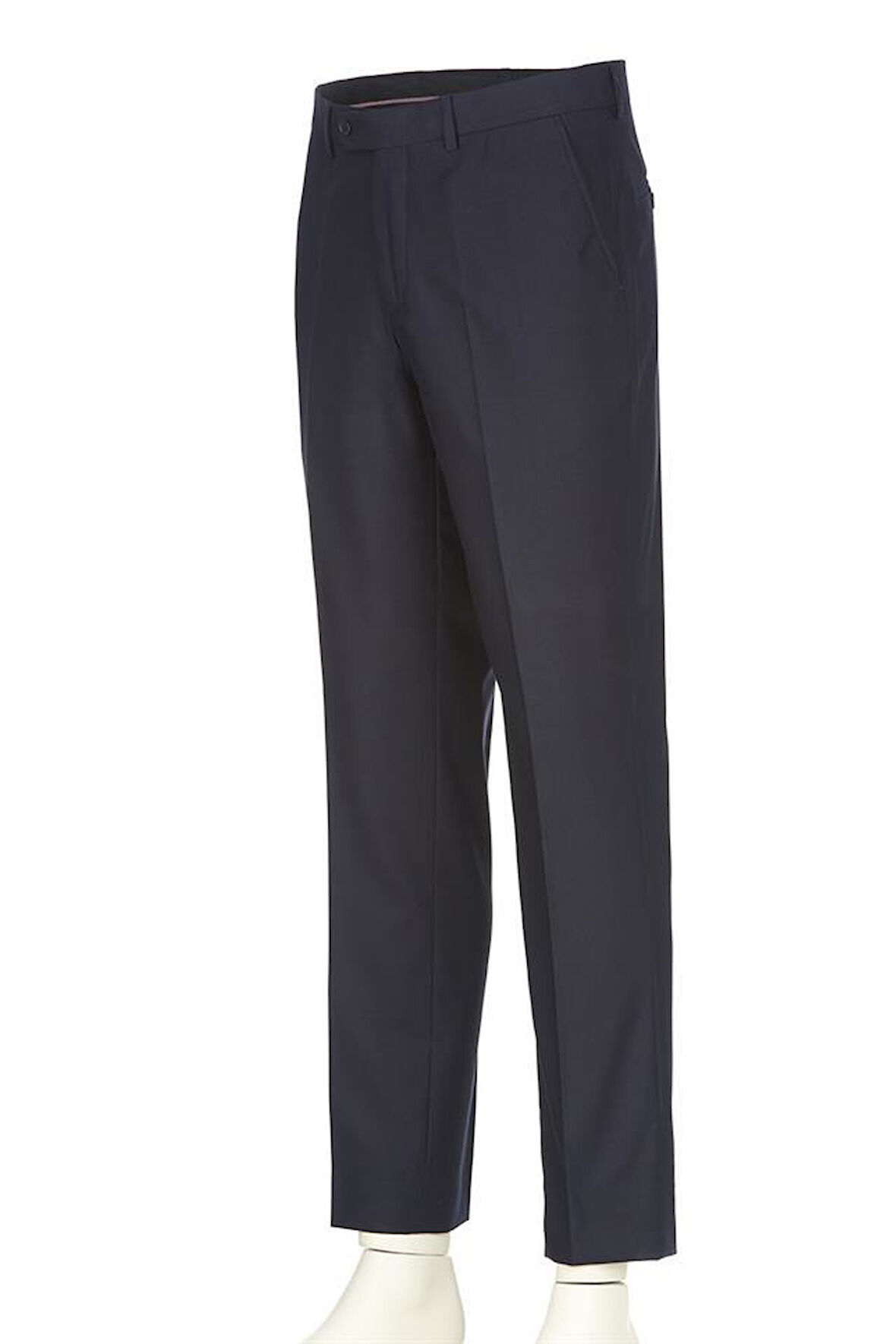 Lacivert Gabardin Yan Cepli Comfort Fit Rahat Kesim Basic Pantolon 1003190005