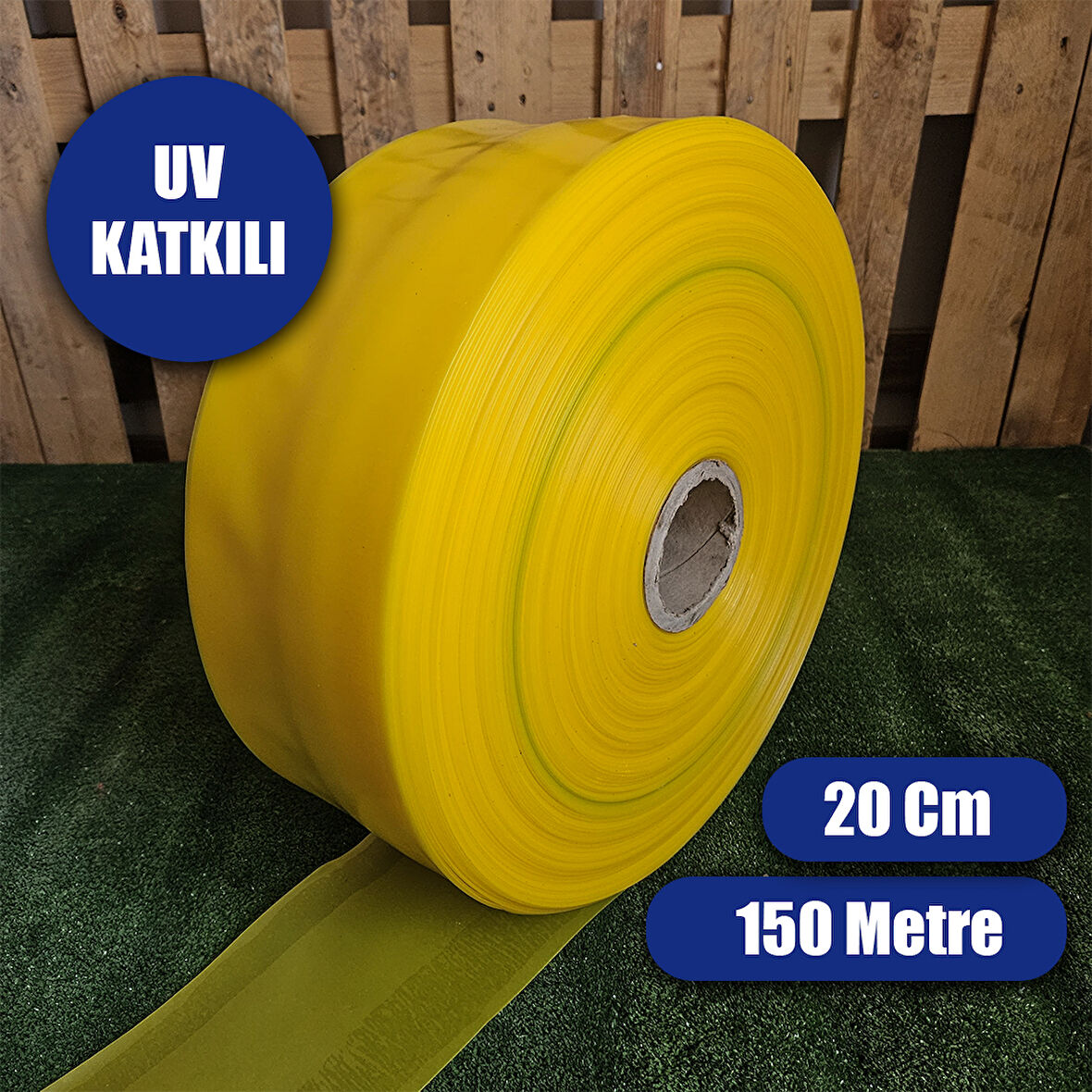 NAYLON SULAMA HORTUMU 20 CM 150 METRE UV KATKILI SALMA SULAMA HORTUMU 800 MİCRON YASSI SU HORTUMU