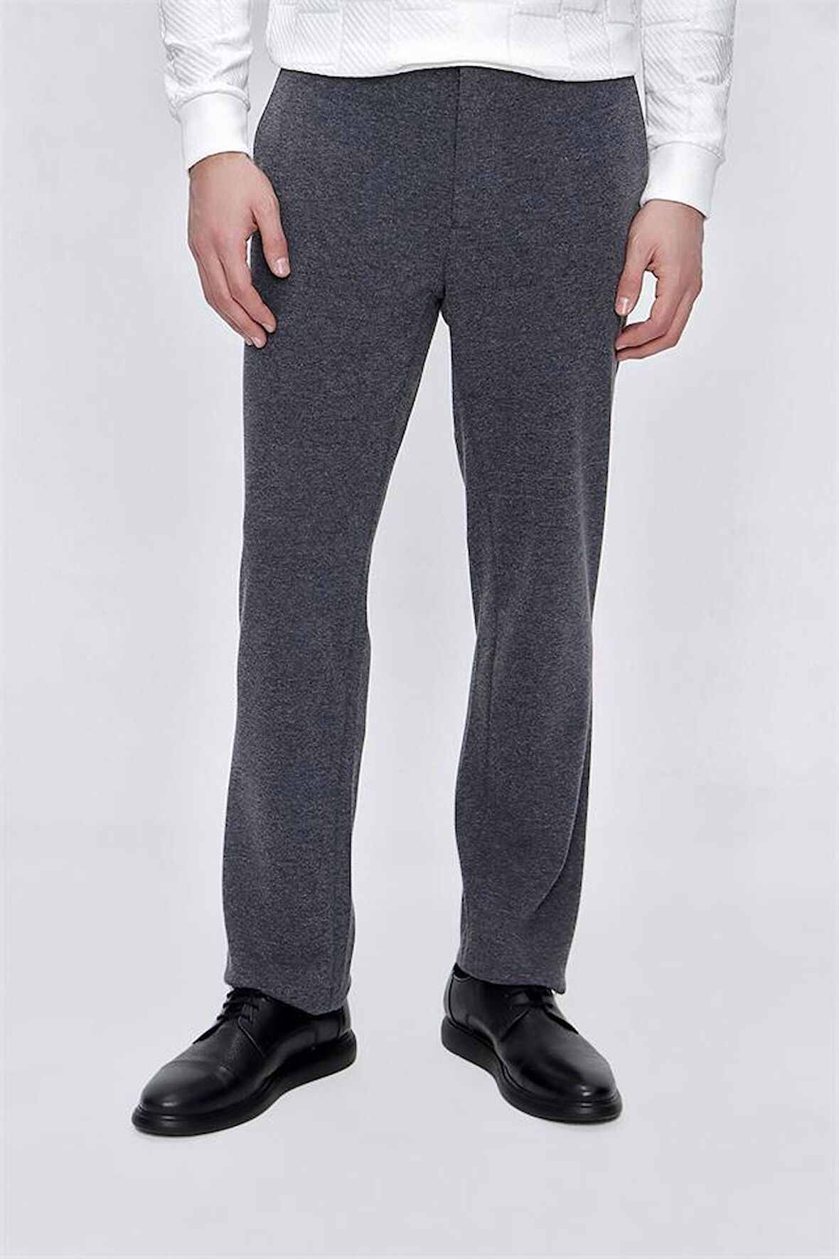 Örme Slim Fit Dar Kesim Klasik Pantolon 1003220163 Siyah