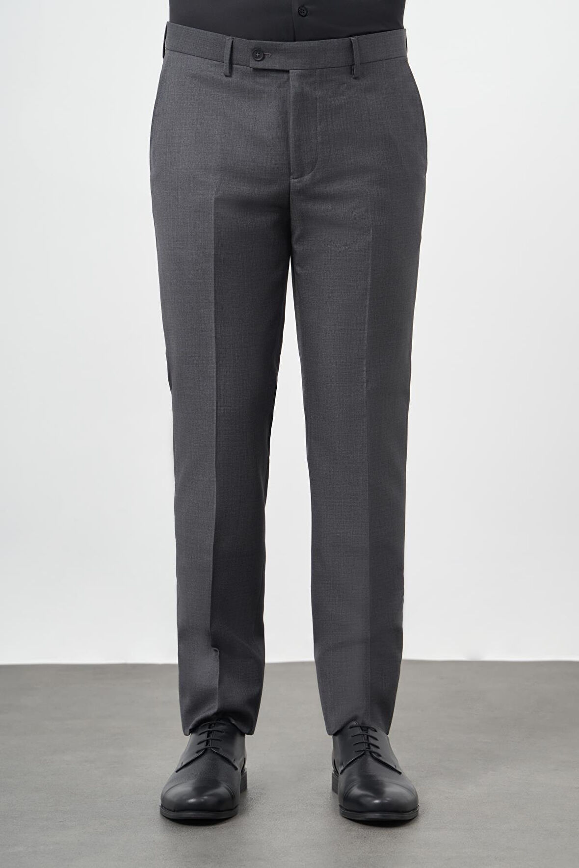 Füme Düz Gabardin Comfort Fit Classic Pantolon 1003245157