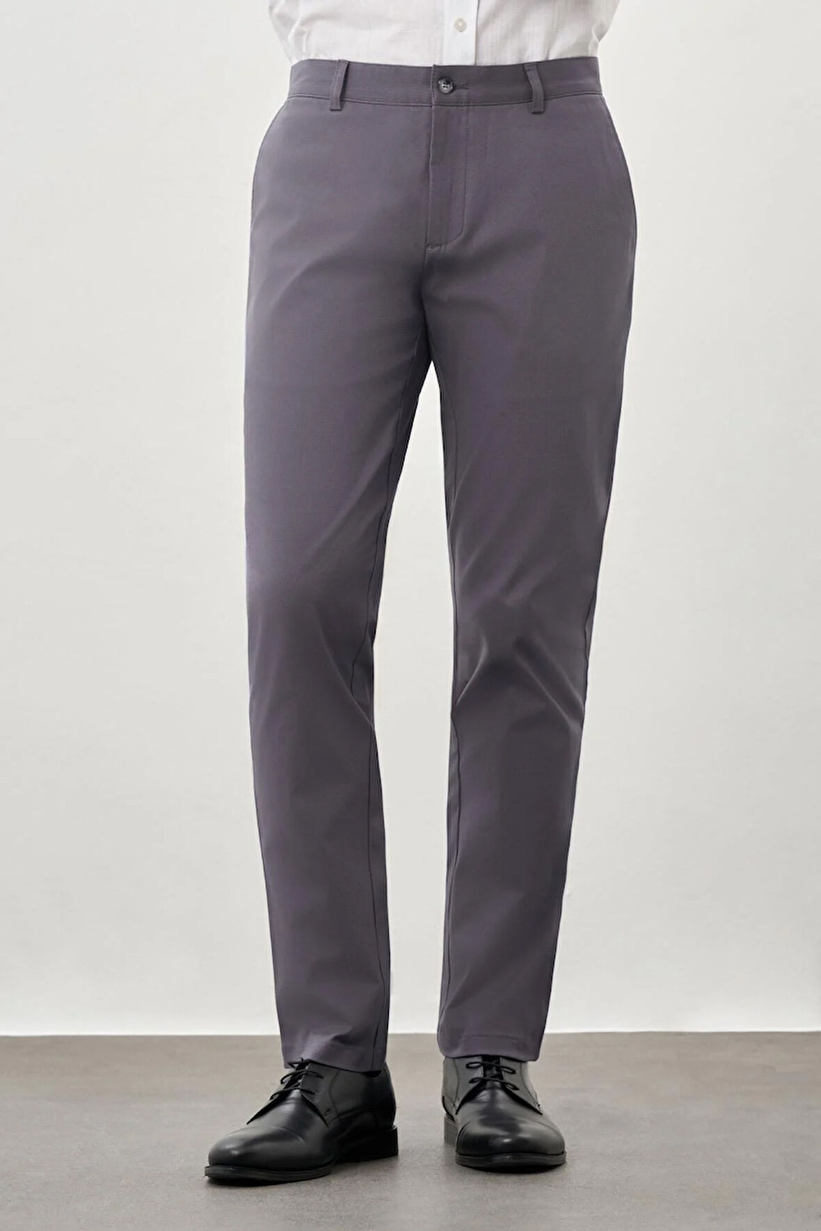 Füme Kendinden Desenli Bez Ayağı Pamuklu Yan Cep Slim Fit Casual Pantolon 1003245168