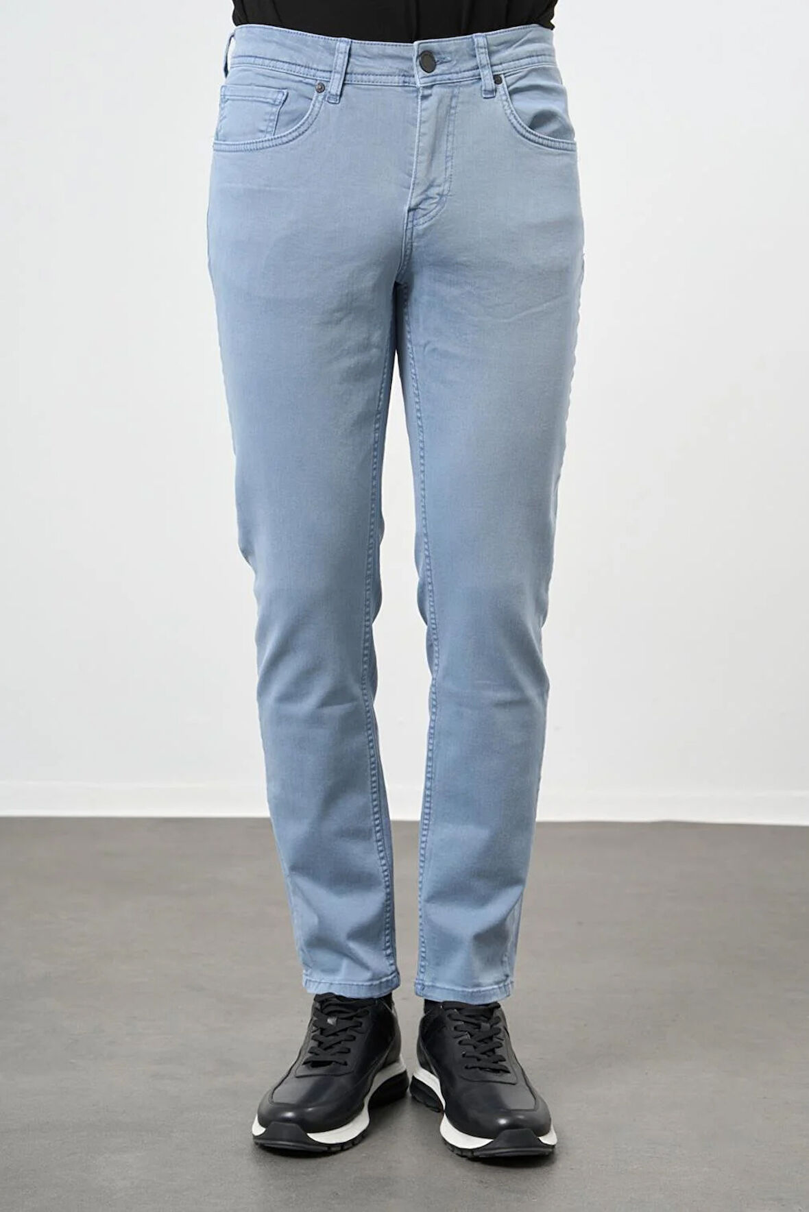 Koyu Turkuaz Düz Gabardin Pamuklu 5 Cep Slim Fit Casual Pantolon 1003245318