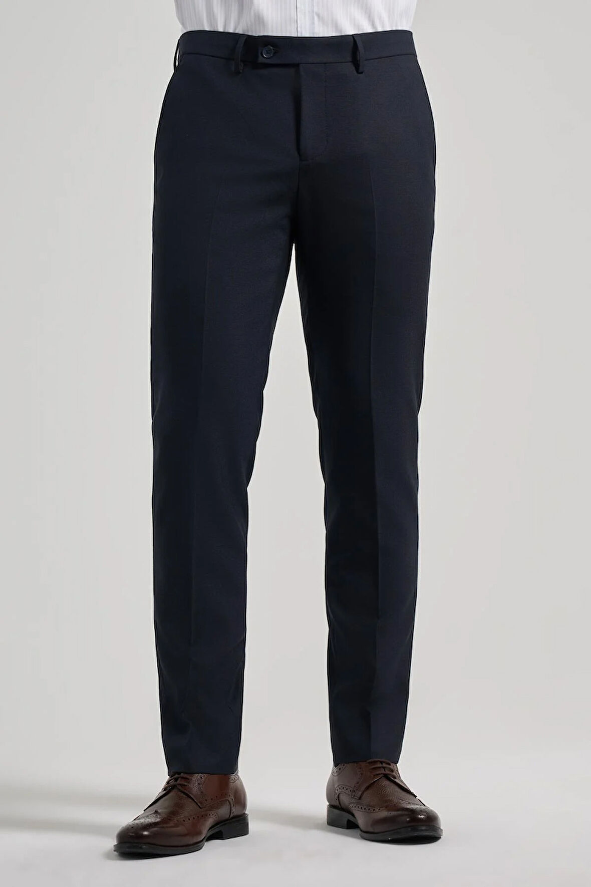 Siyah Esnek Yandan Cepli Slim Fit Classic Pantolon 1003245909