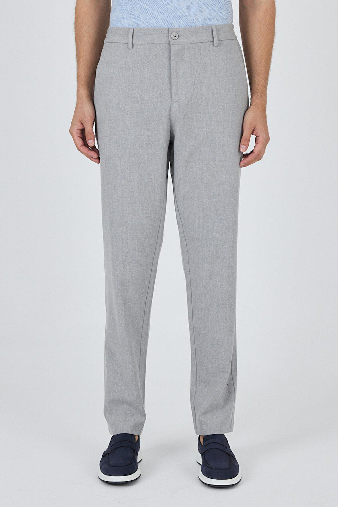 Gri Esnek Yandan Cepli Casual Standart Fit Jogger Pantolon 1003250119