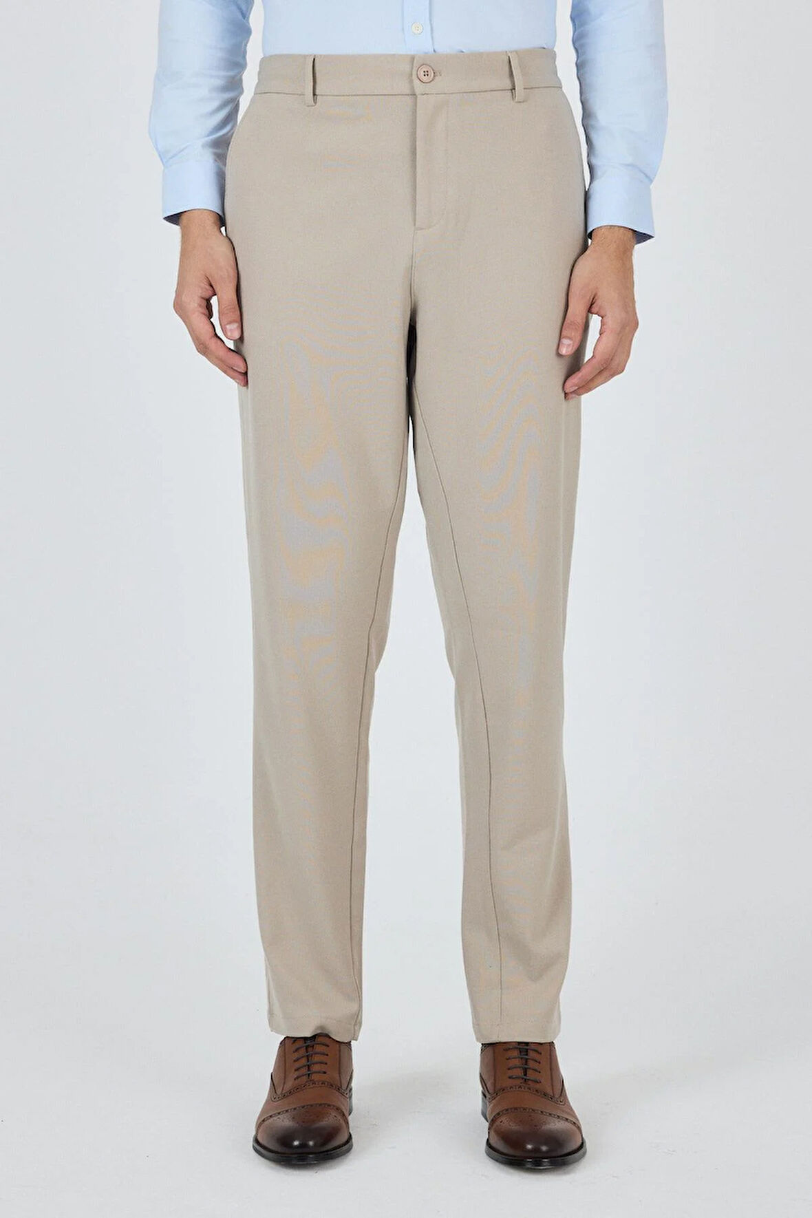 Bej Esnek Yandan Cepli Casual Standart Fit Jogger Pantolon 1003250119