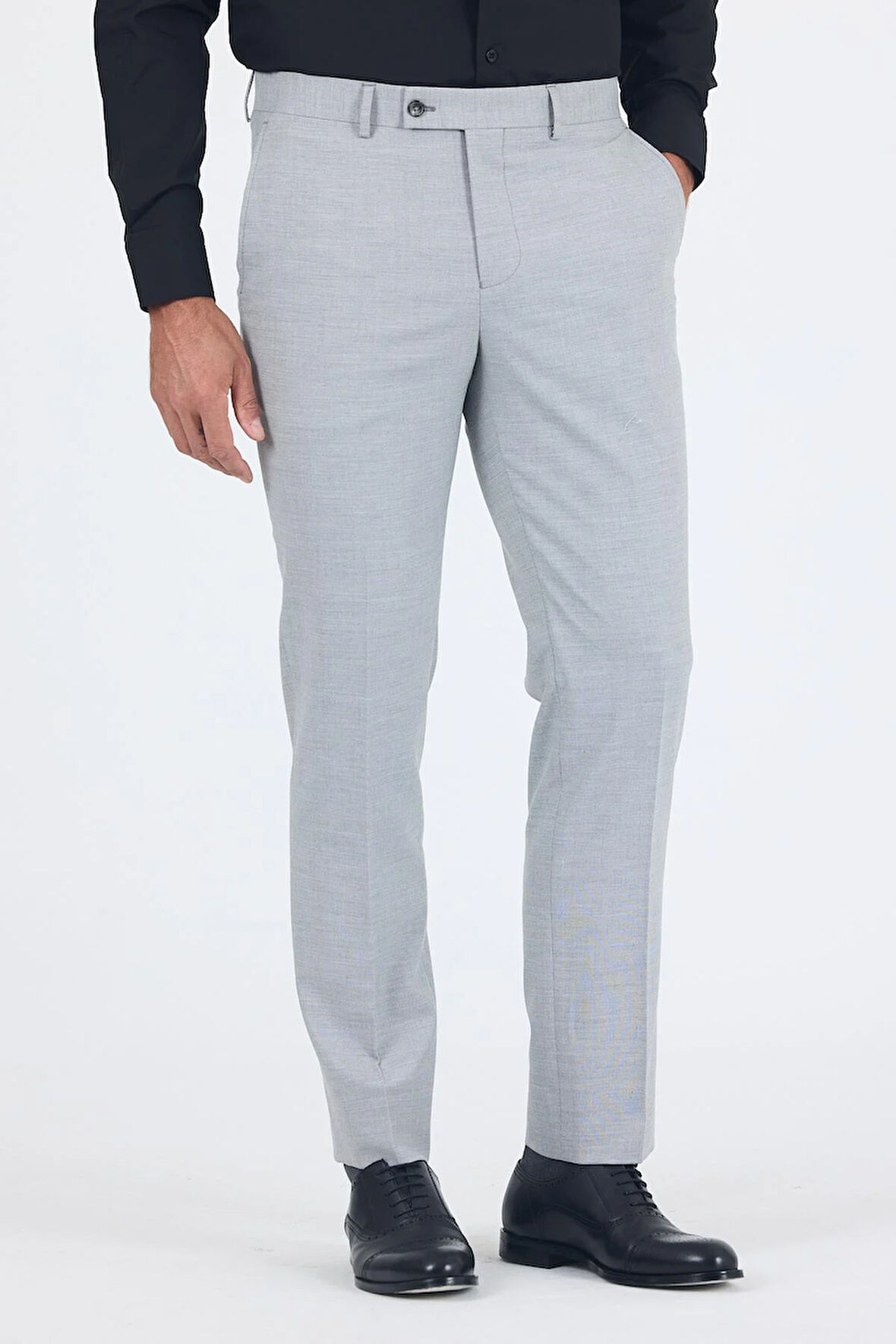 Gri Esnek Yandan Cepli Comfort Fit Classic Pantolon 1003250151