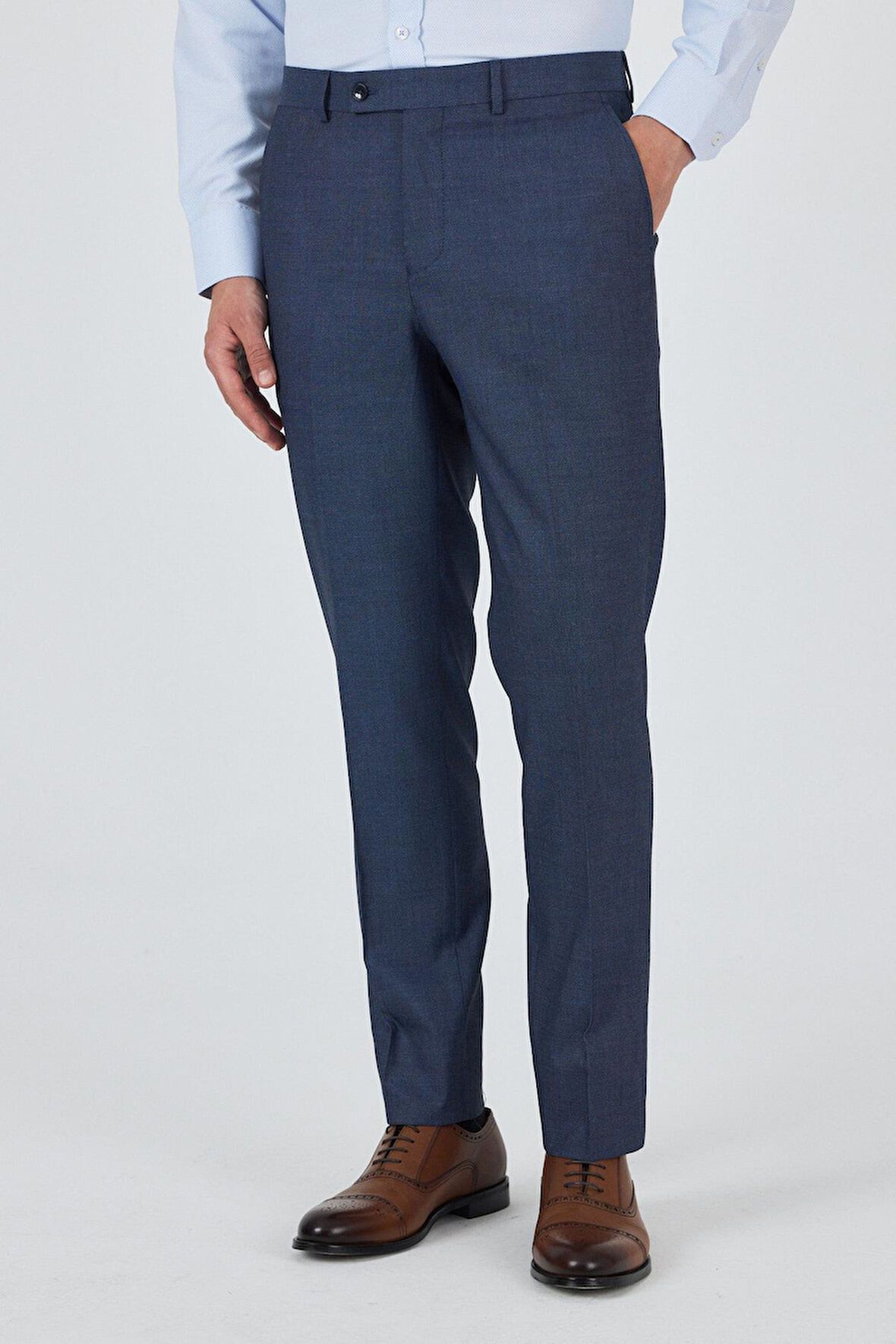 Lacivert Esnek Yandan Cepli Comfort Fit Classic Pantolon 1003250154